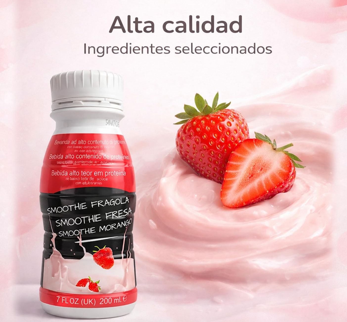 Proteína Smoothie de fresa en botella de pack de 8 unidades - 200 ml 5
