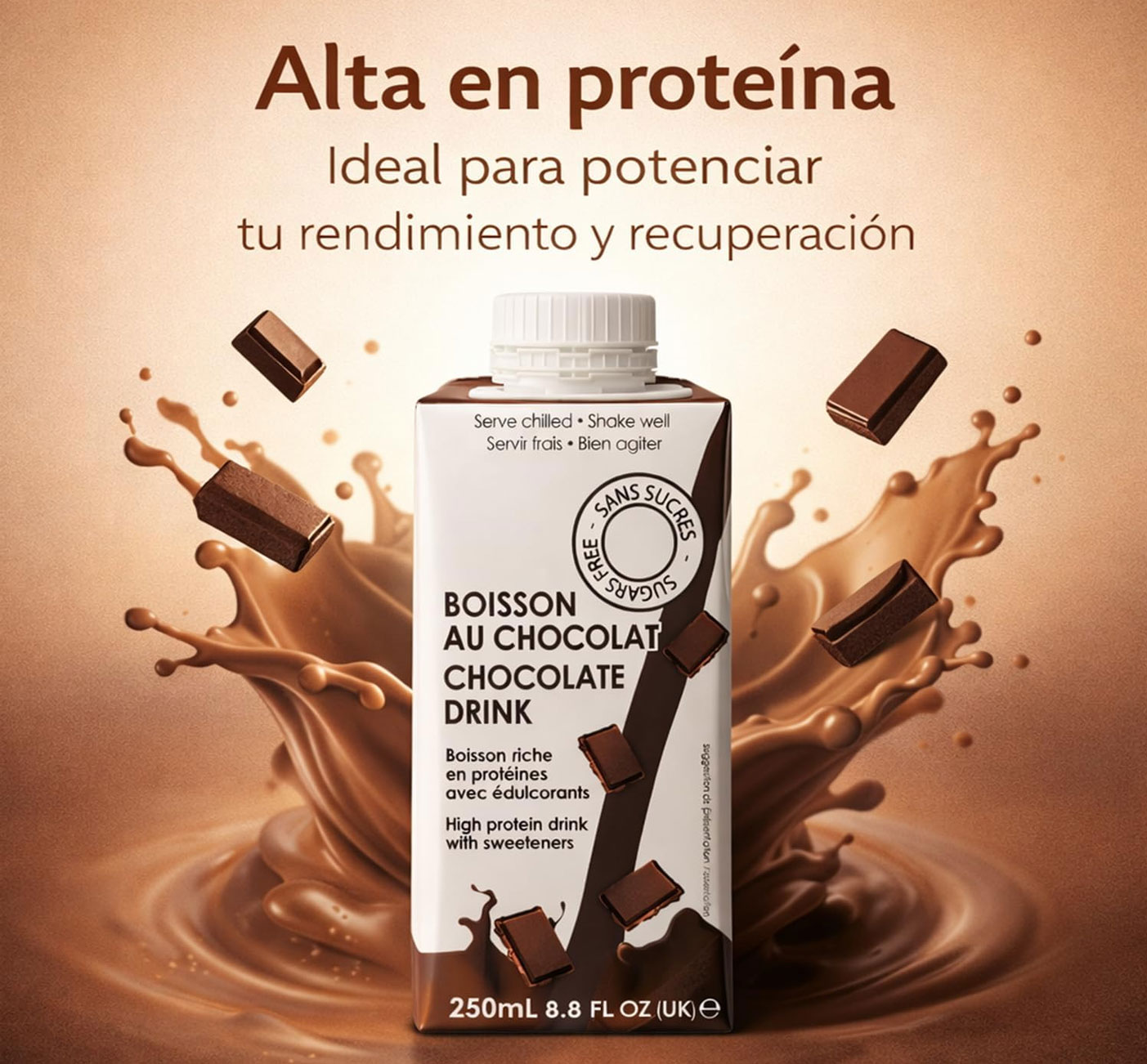 Proteína Brick de chocolate en pack de 6 Unidades - 250 ml 4