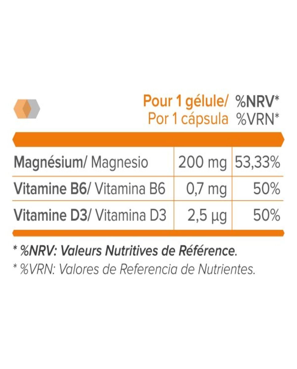 Pack de 2 Magnesio + Vitaminas B6 + D3 60 x2 cápsulas SportDone - 34 g 2