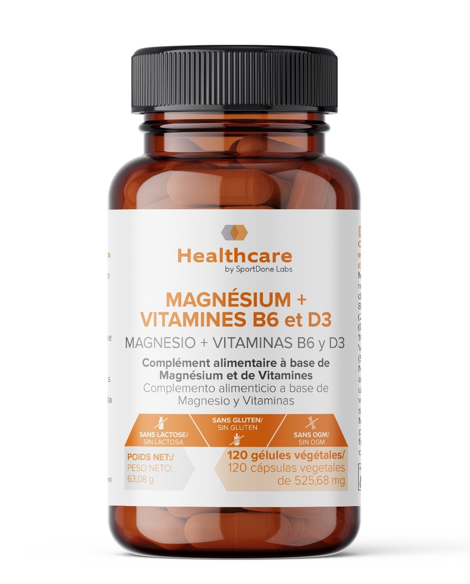 Imagen 0 de Magnesio + Vitaminas B6 + D3 120 cápsulas SportDone
