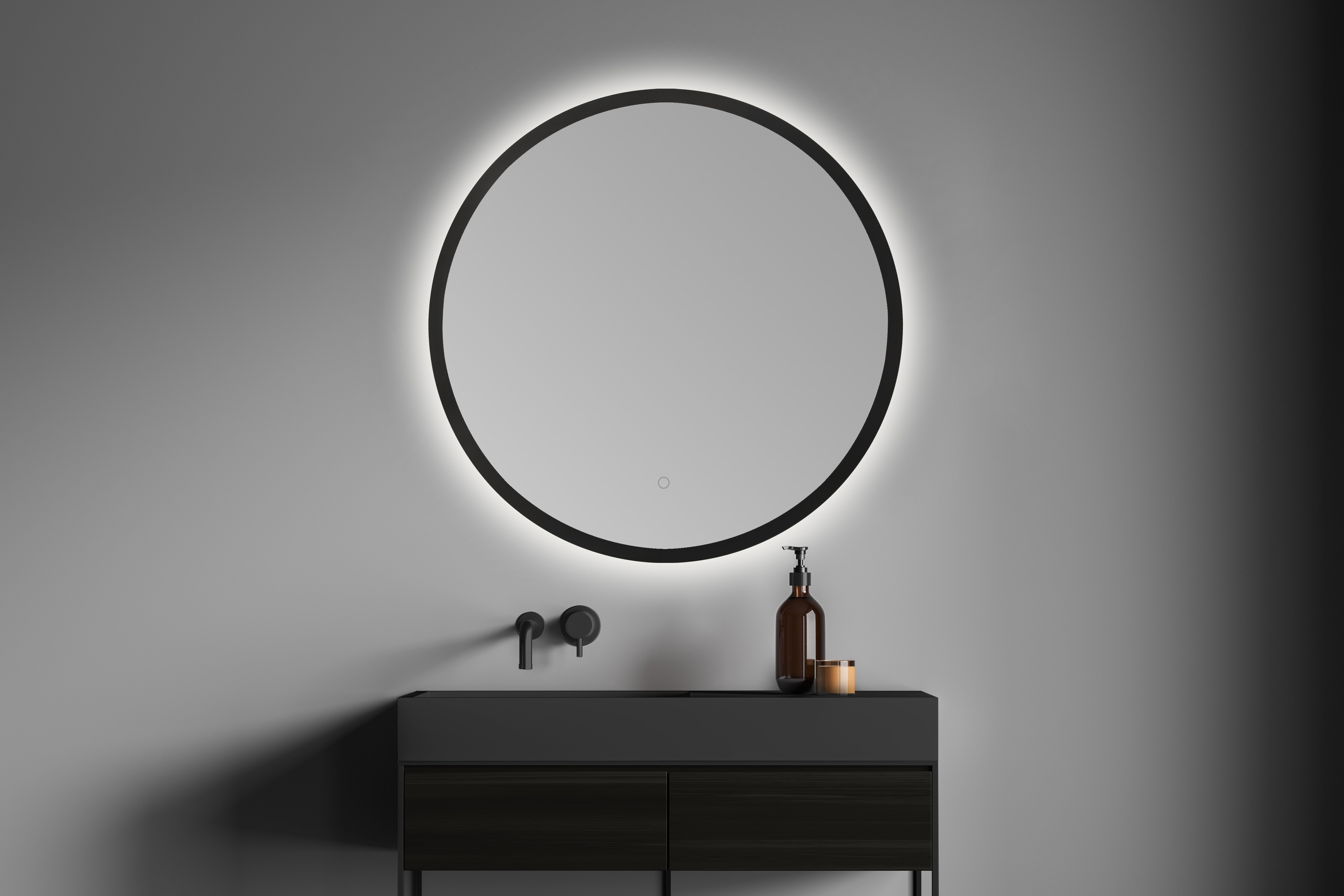 Imagen 2 de Espejo de baño con LED Ácido B-953 Bathstage - Negro 80 cm Negro