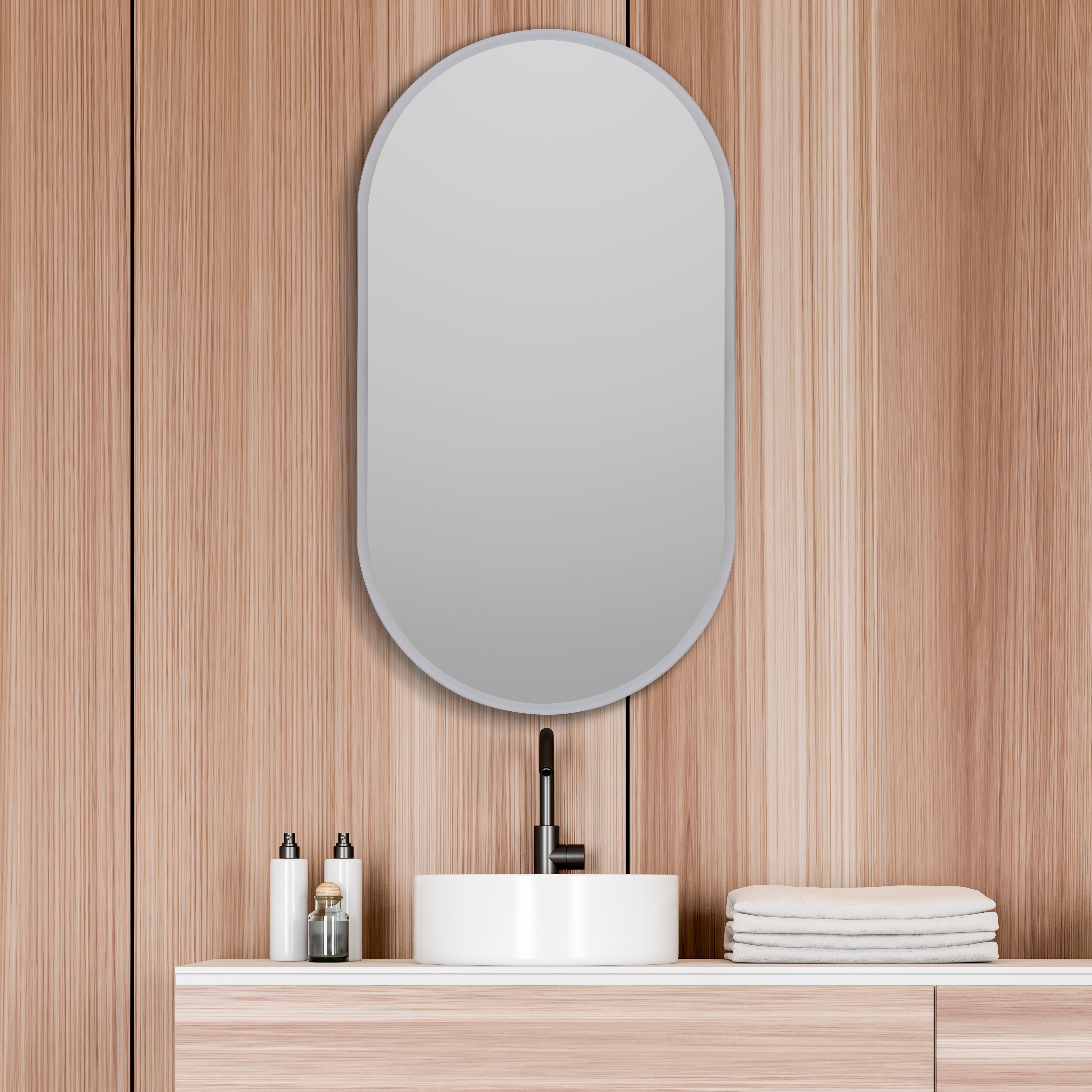 Espejo de baño con LED B-950 Bathstage - Gris 50 x 90 cm Gris-3
