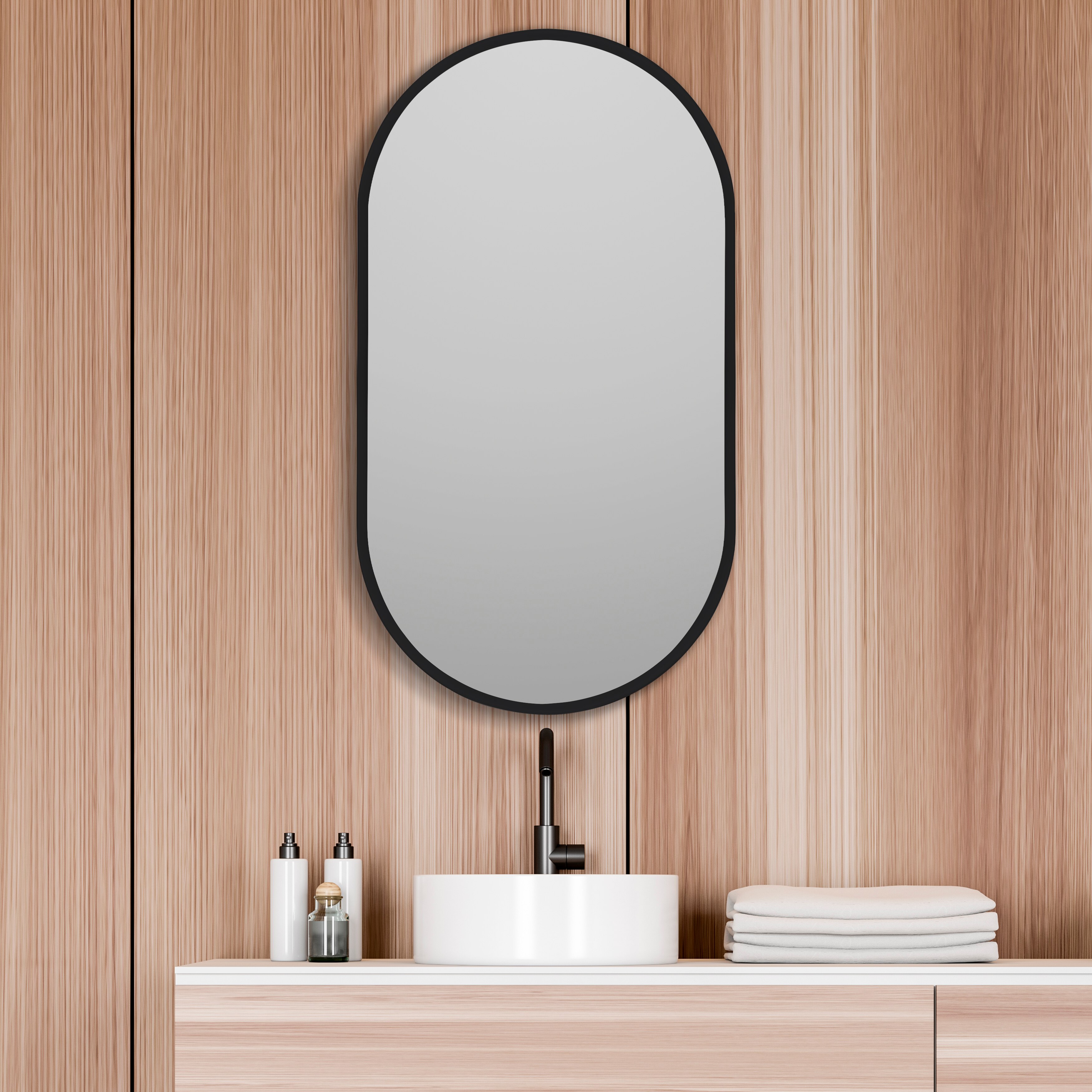 Espejo de baño con LED B-950 Bathstage - Negro 50 x 90 cm Negro-3
