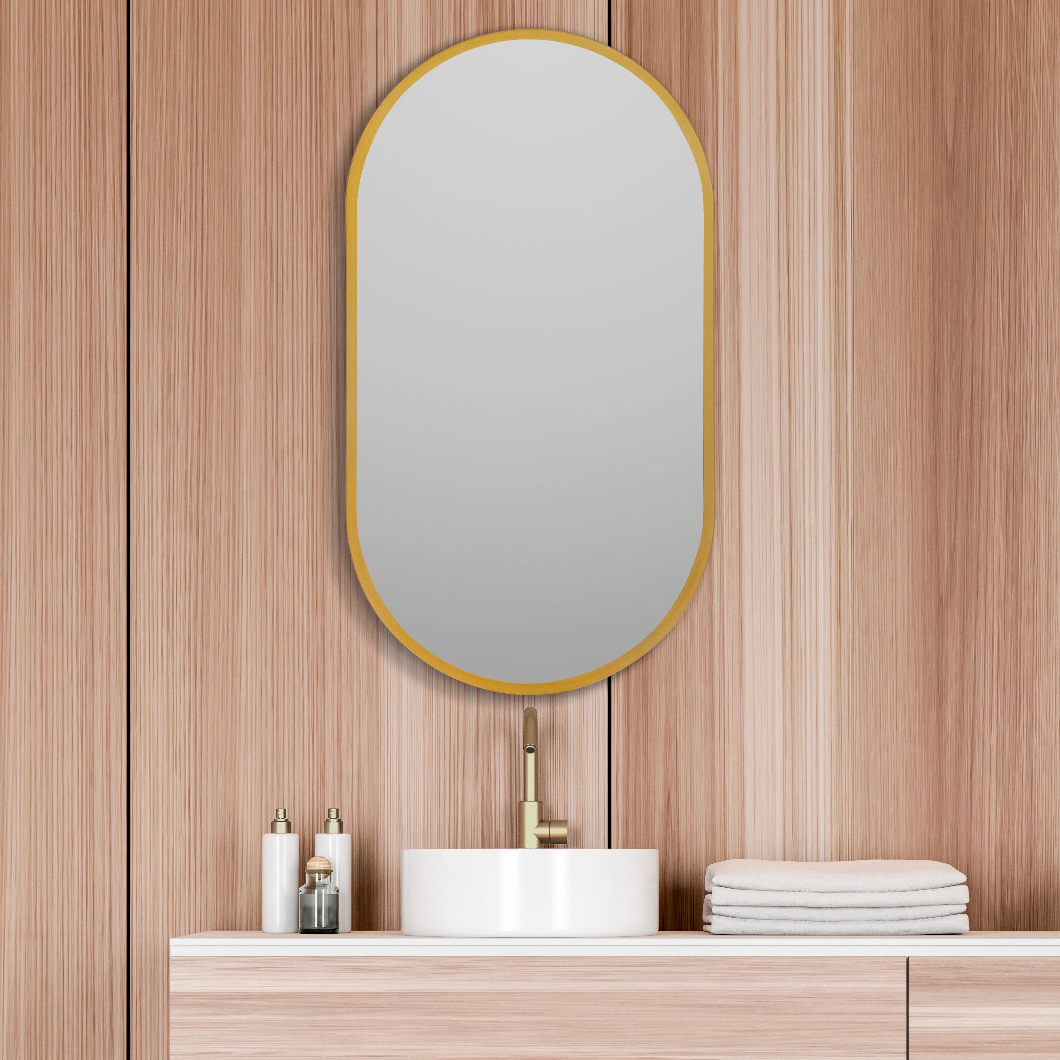 Espejo de baño con LED B-950 Bathstage - Oro mate 50 x 90 cm Oro mate-3