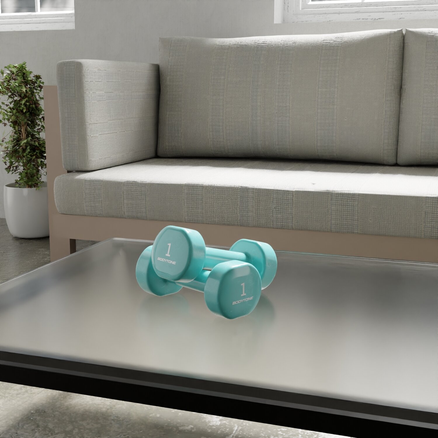 Set de 2 mancuernas de vinilo Bodytone 4