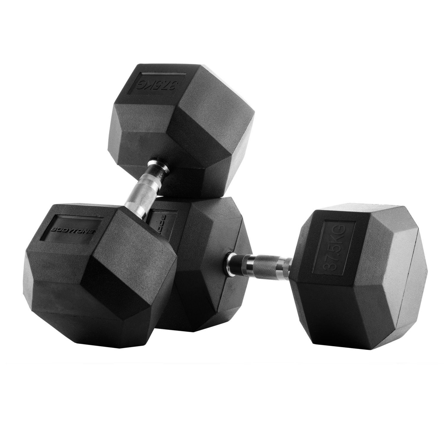 Bodytone - Set de 2 mancuernas de goma hexagonales profesionales Bodytone.
