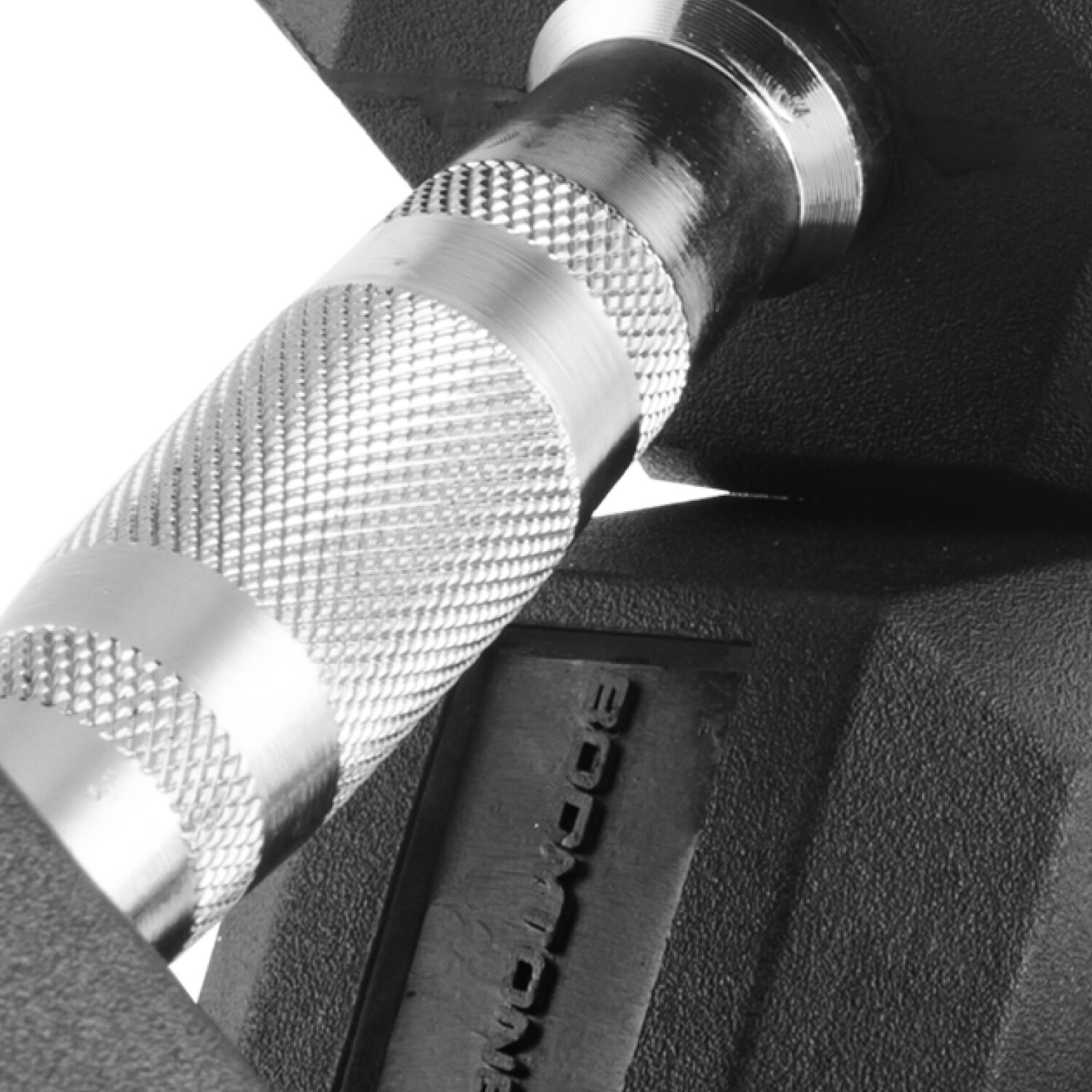 Imagen 4 de Set de 2 mancuernas de goma hexagonales profesionales Bodytone - Negro Negro
