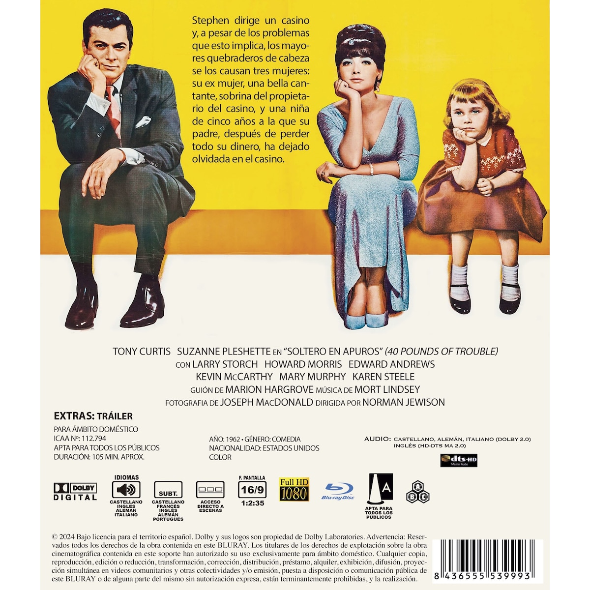 Soltero en Apuros [Blu-Ray] (1962) 40 Pounds of Trouble · DVD STORE · El  Corte Inglés