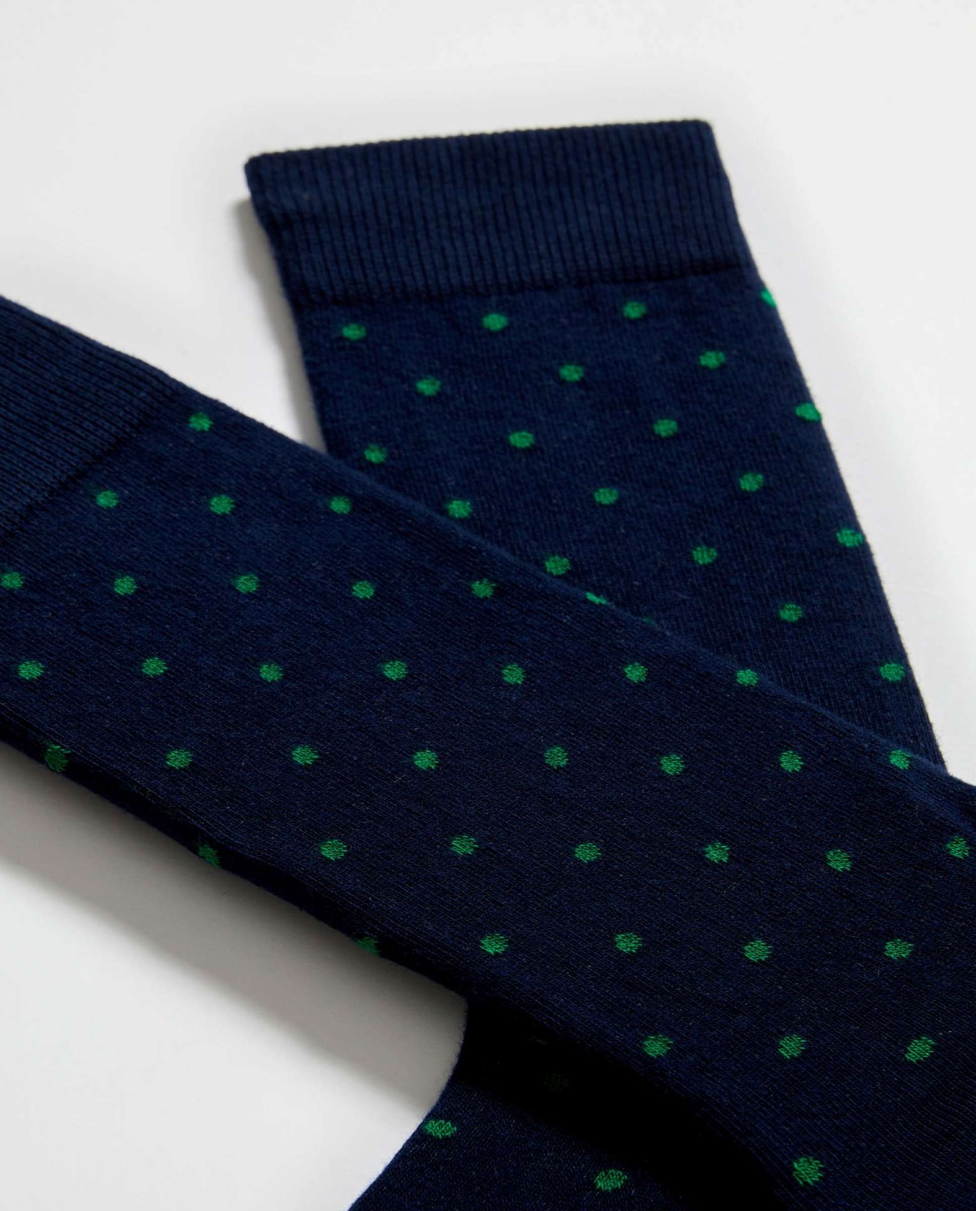 Calcetines altos de algodón orgánico - Besocks - Azul marino / Verde Azul marino / Verde-2