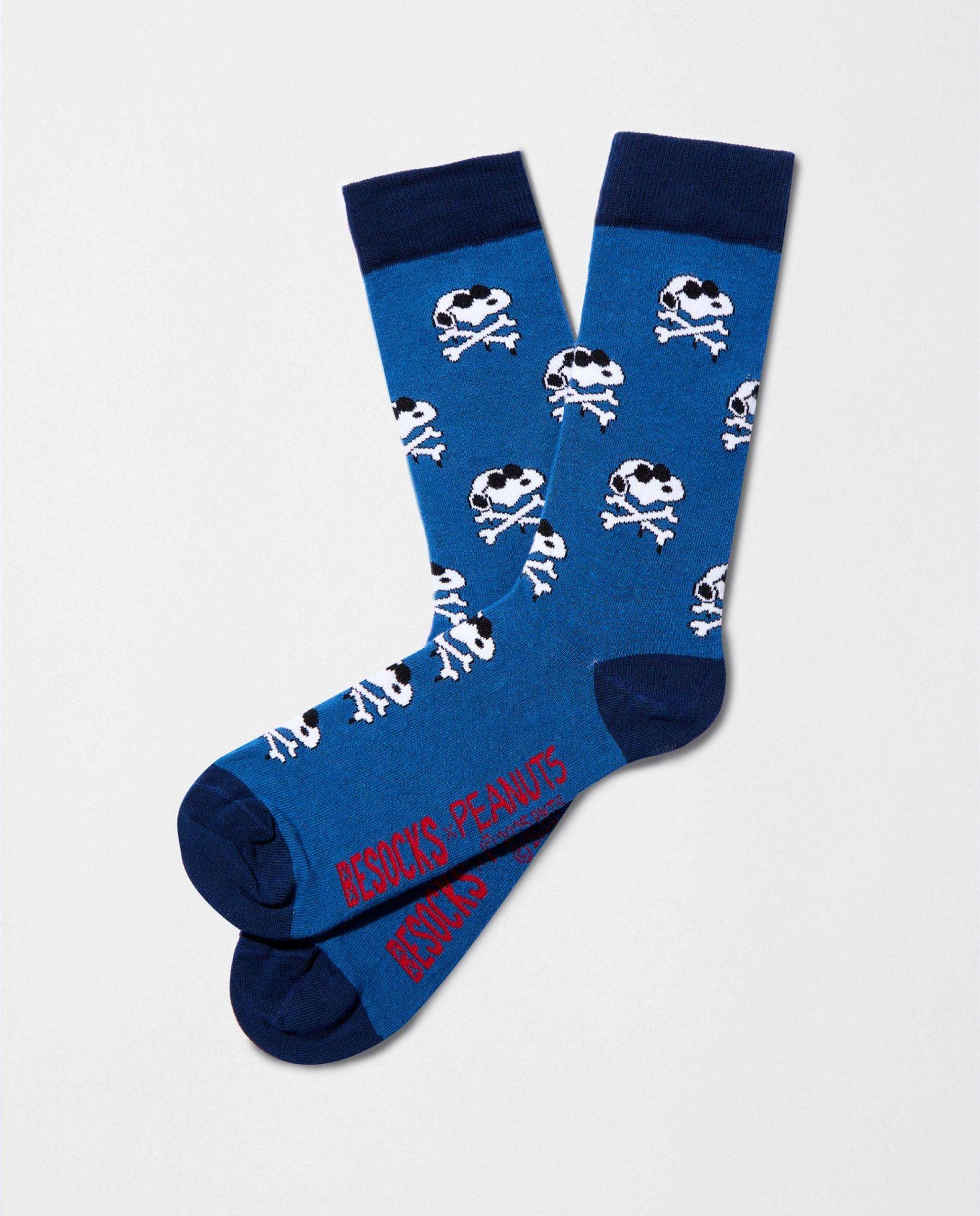 Imagen 0 de Calcetines altos de snoopy de algodón orgánico Azul