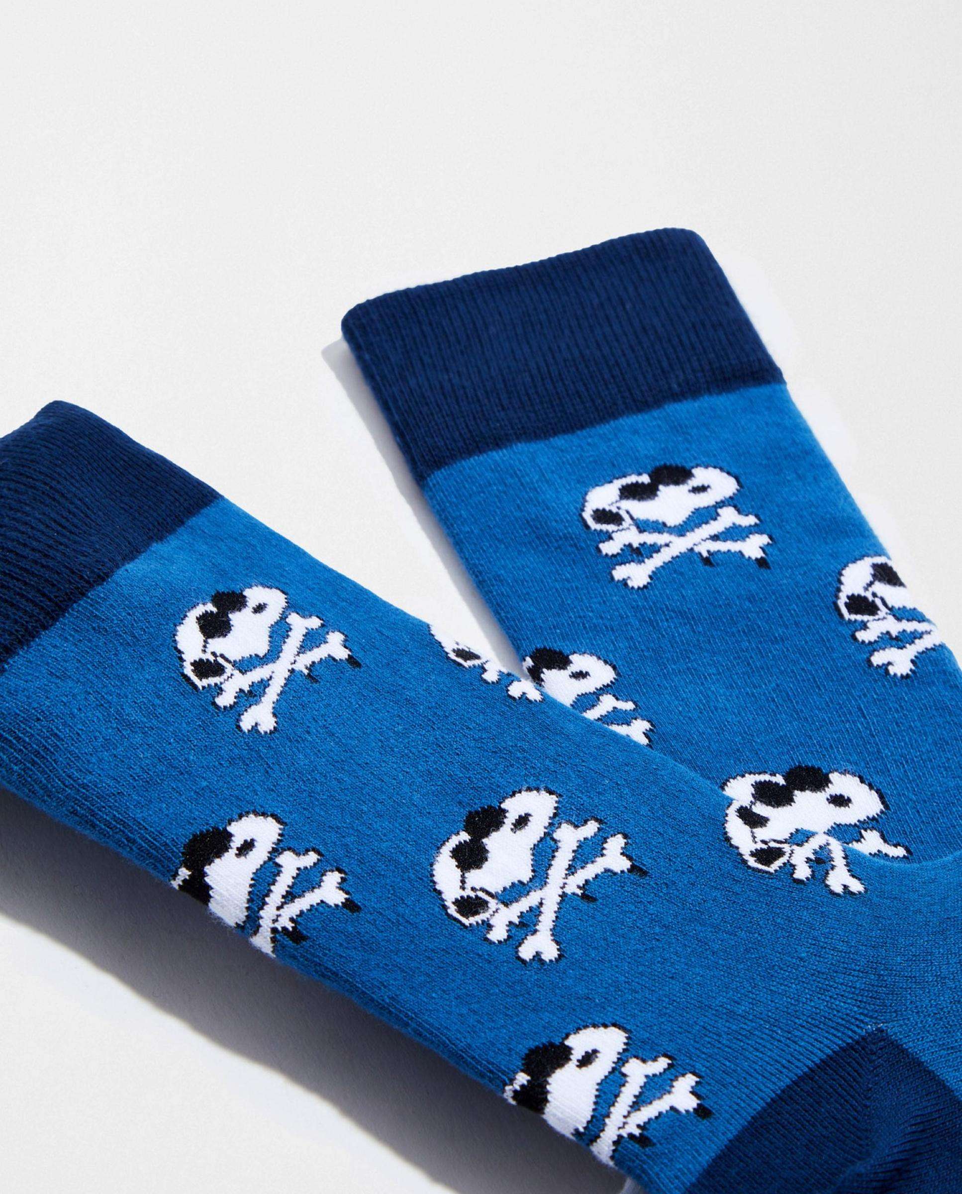 Calcetines altos de snoopy de algodón orgánico - Besocks - Azul Azul-2
