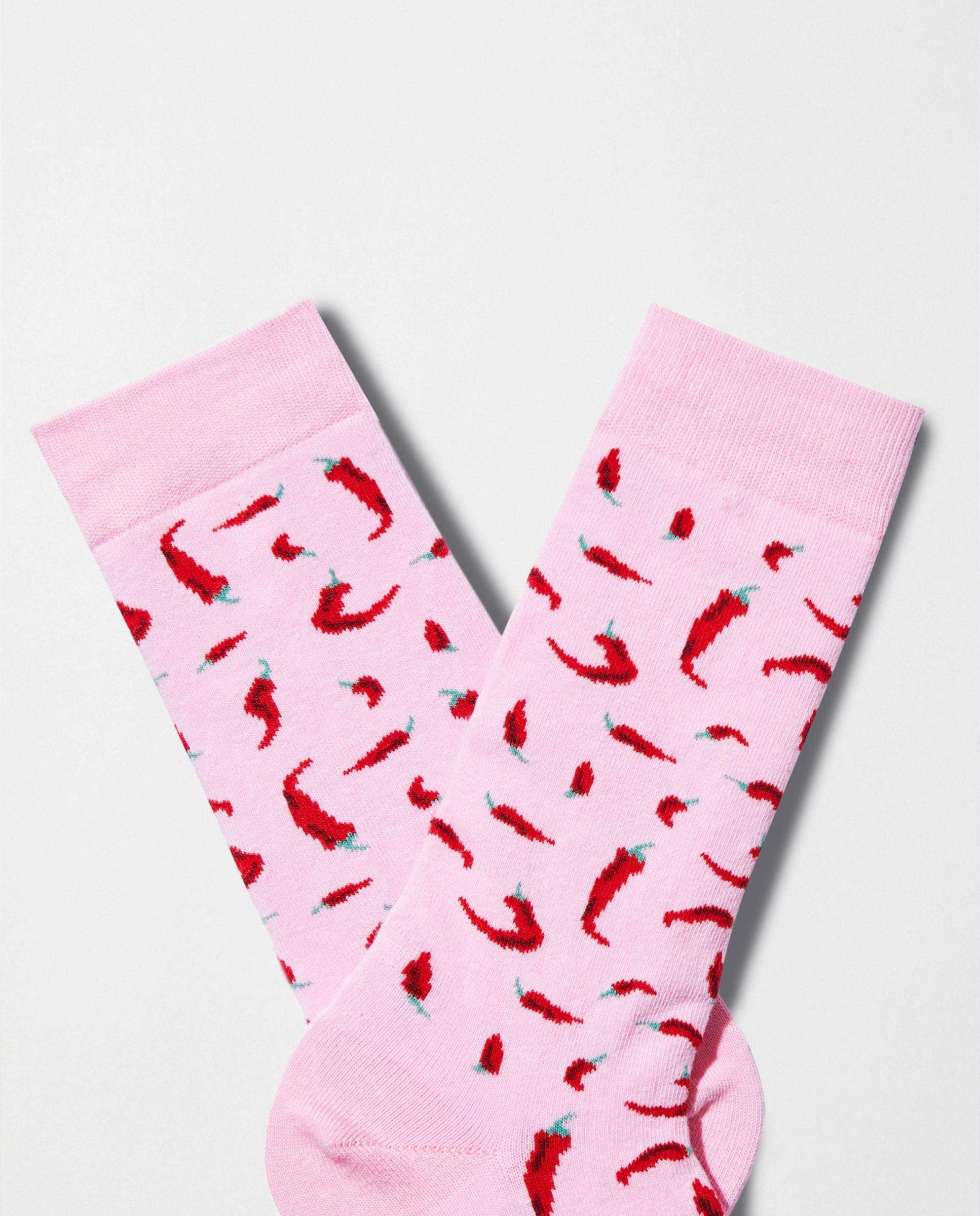 Calcetines altos de algodón orgánico - Besocks - Rosa Rosa-3