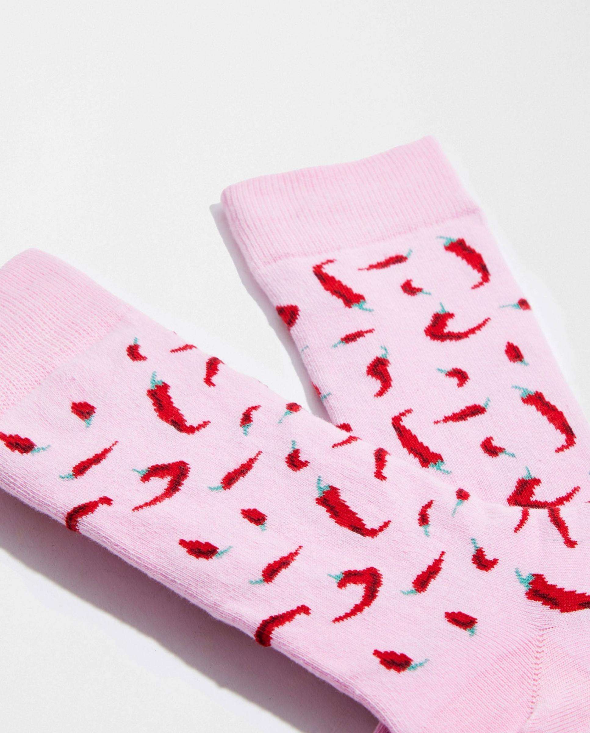 Calcetines altos de algodón orgánico - Besocks - Rosa Rosa-2