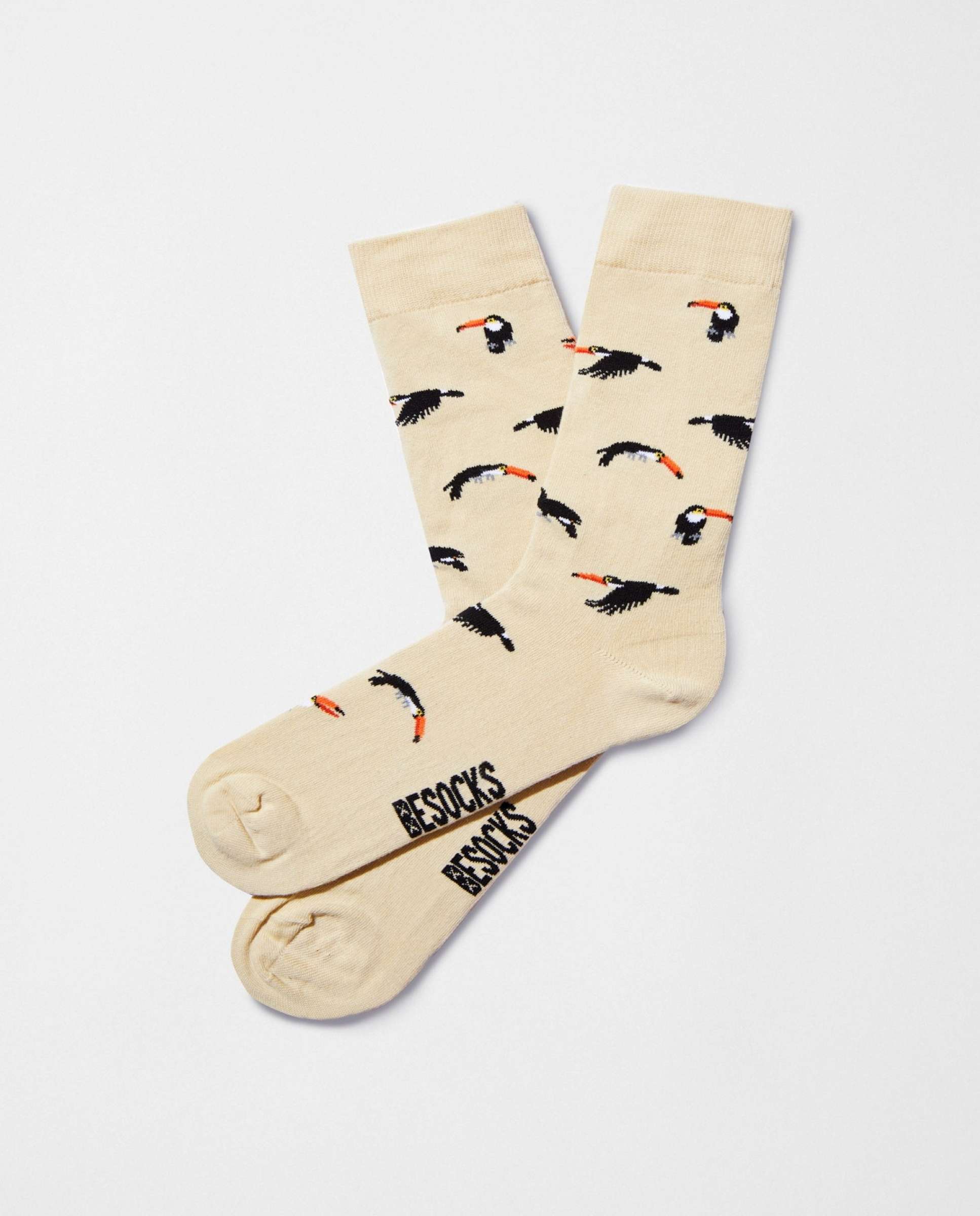 Imagen 0 de Calcetines altos de algodón orgánico Beige
