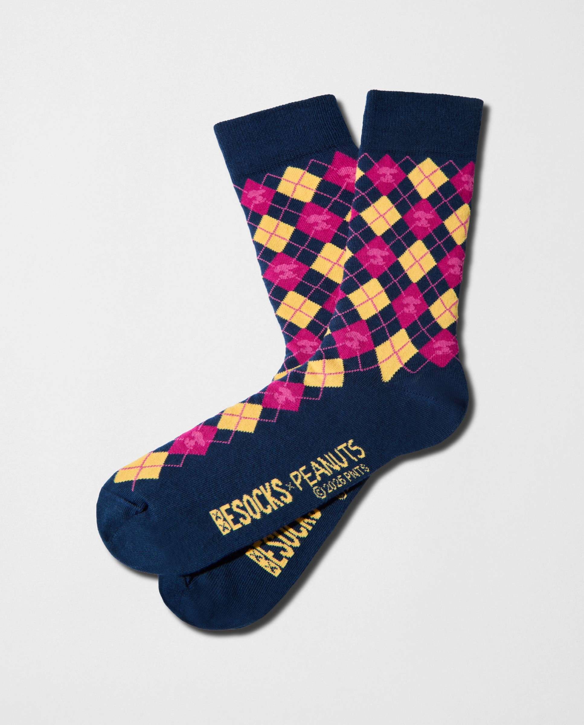 Calcetines altos de snoopy de algodón orgánico - Besocks - Azul marino Azul marino-1