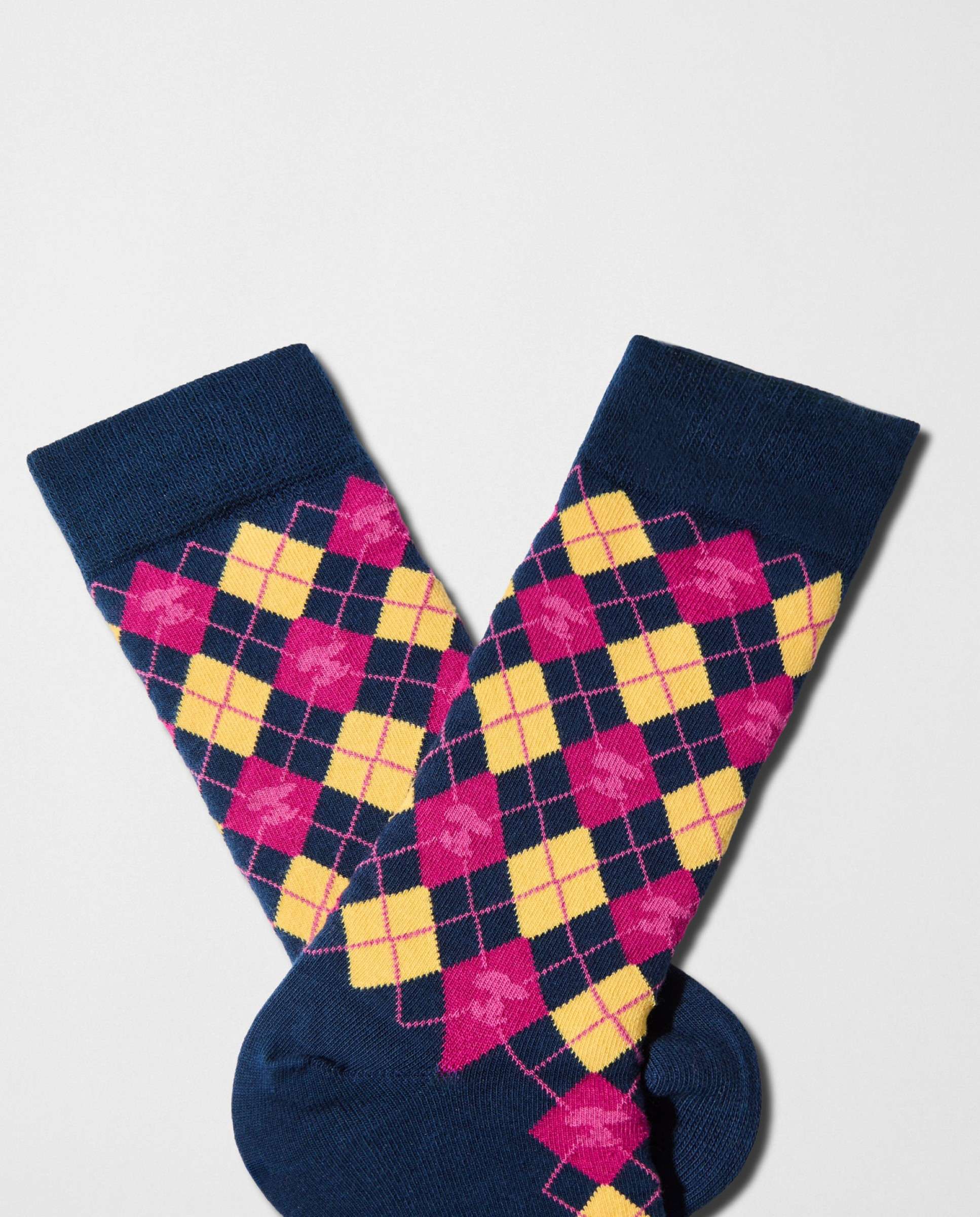 Calcetines altos de snoopy de algodón orgánico - Besocks - Azul marino Azul marino-3