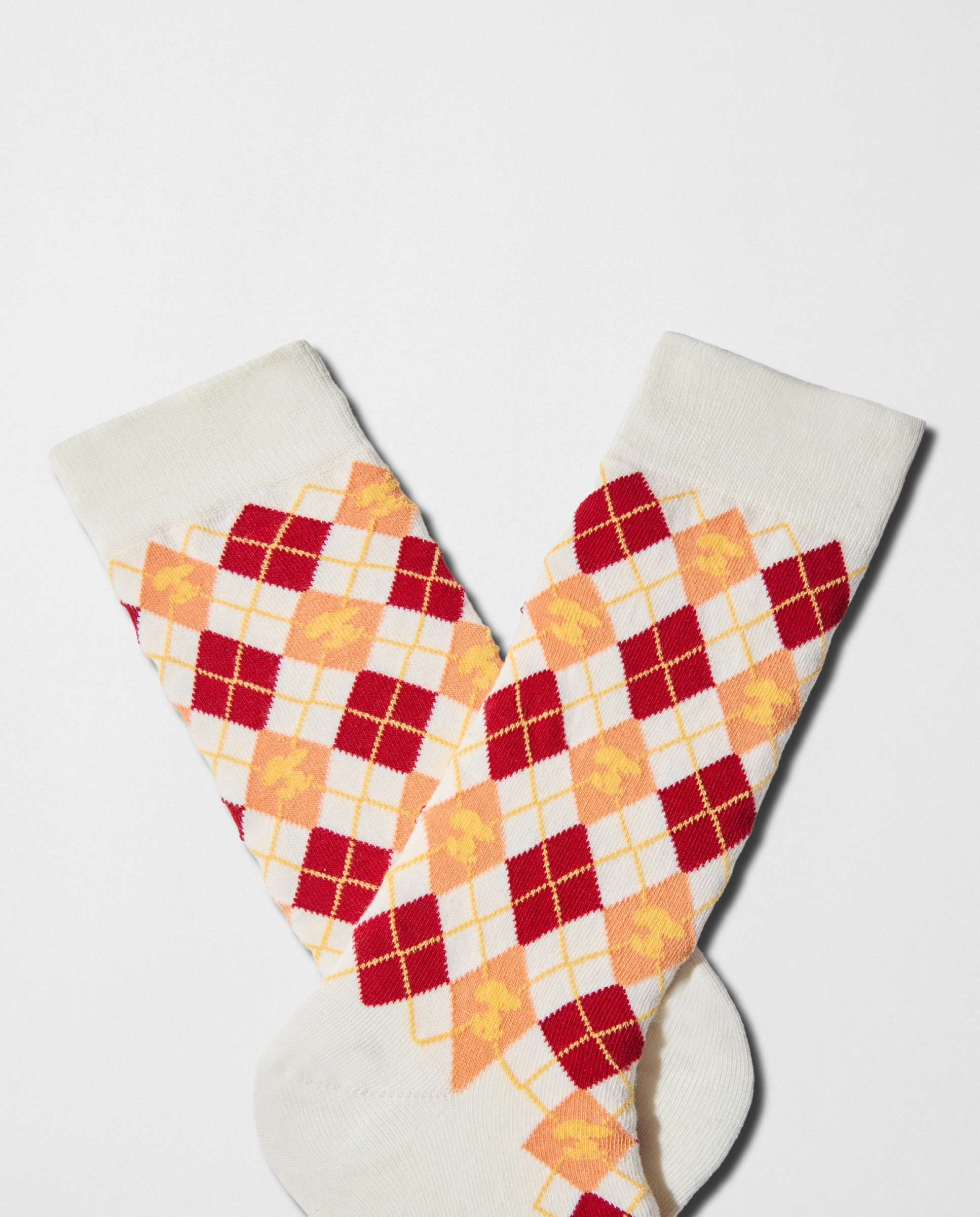 Calcetines altos de snoopy de algodón orgánico - Besocks - Blanco roto Blanco roto-3