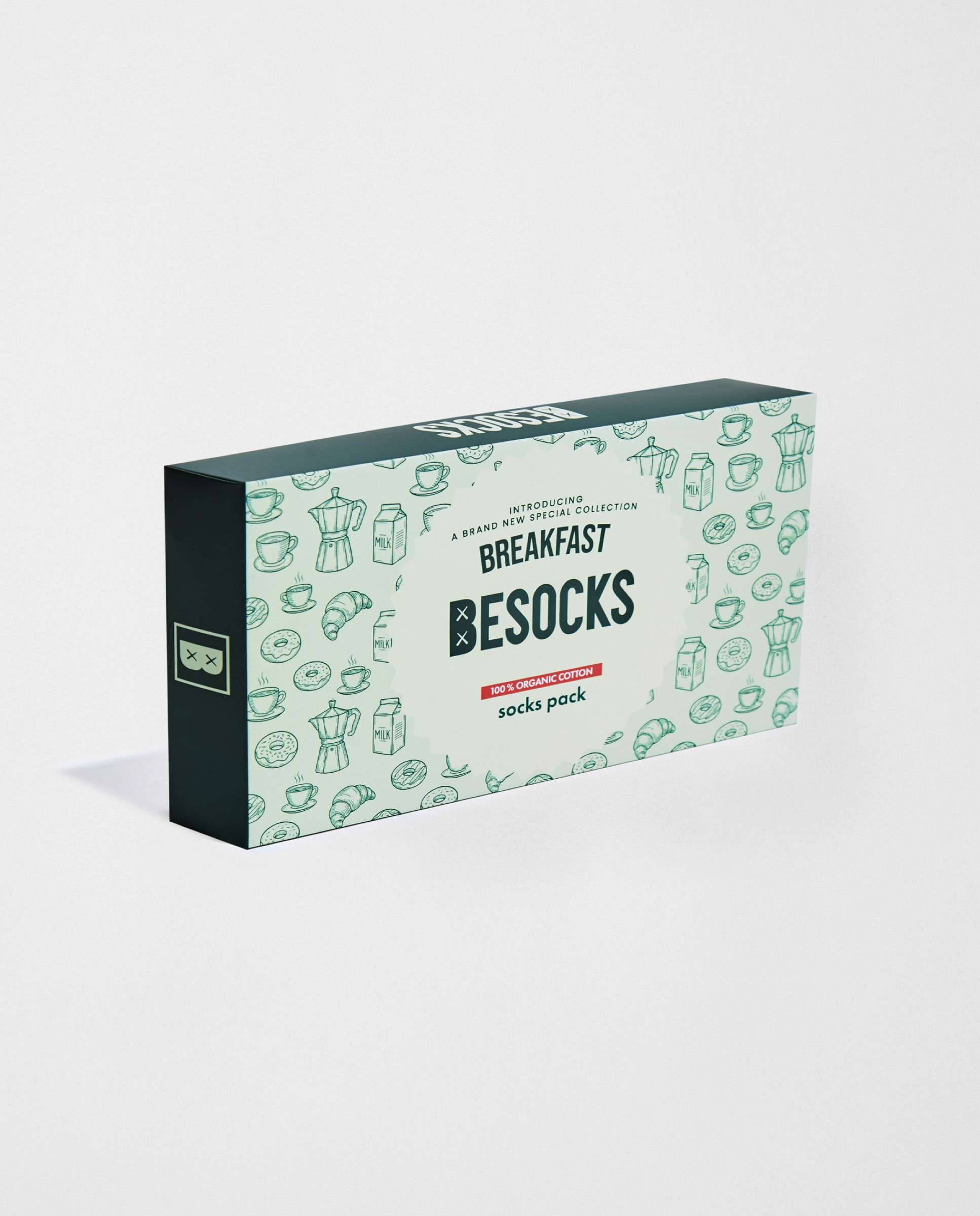Pack breakfast de 3 pares de calcetines altos de algodón orgánico - Besocks - Multicolor Multicolor-2