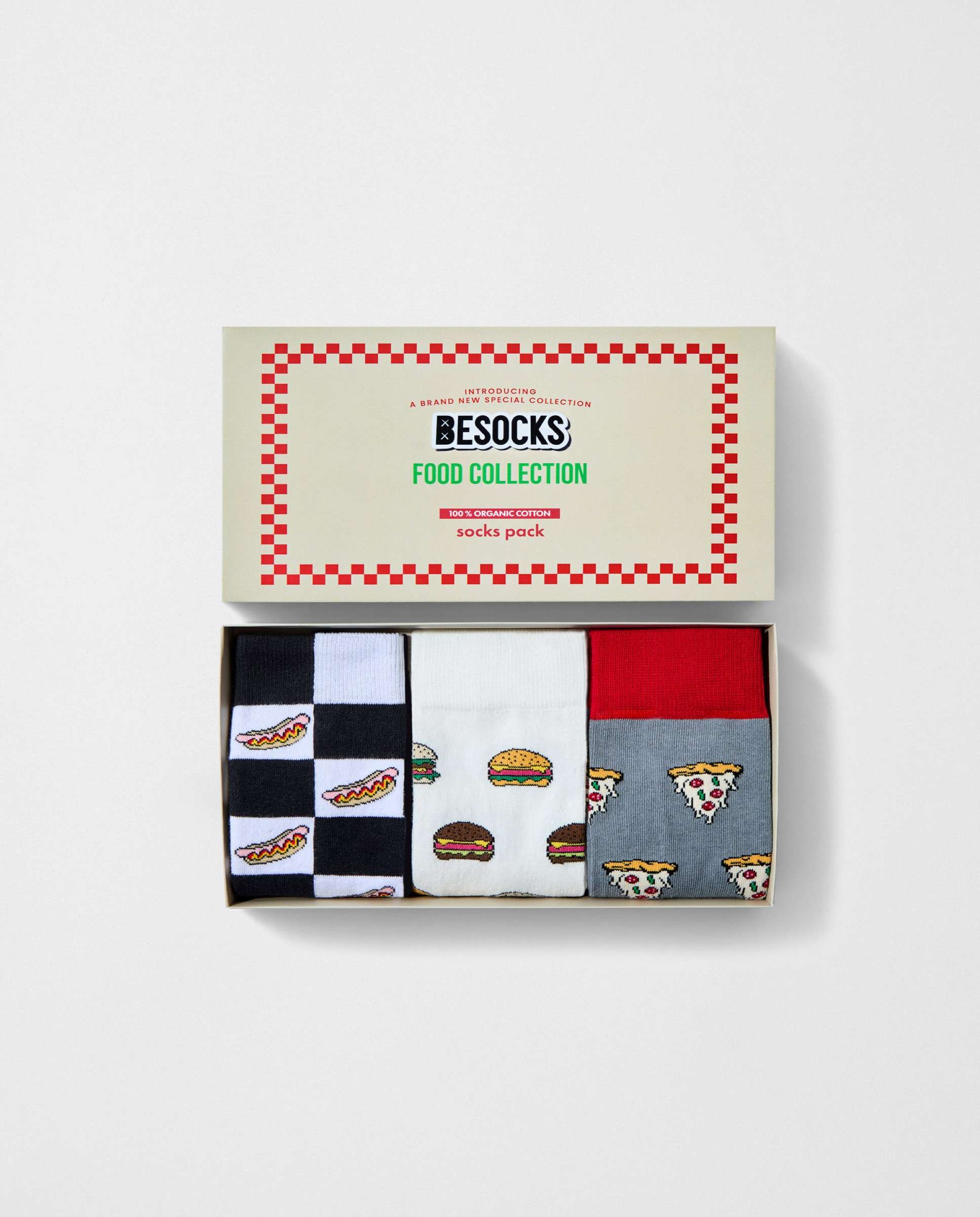 Imagen 0 de Pack food de 3 pares de calcetines altos de algodón orgánico Multicolor