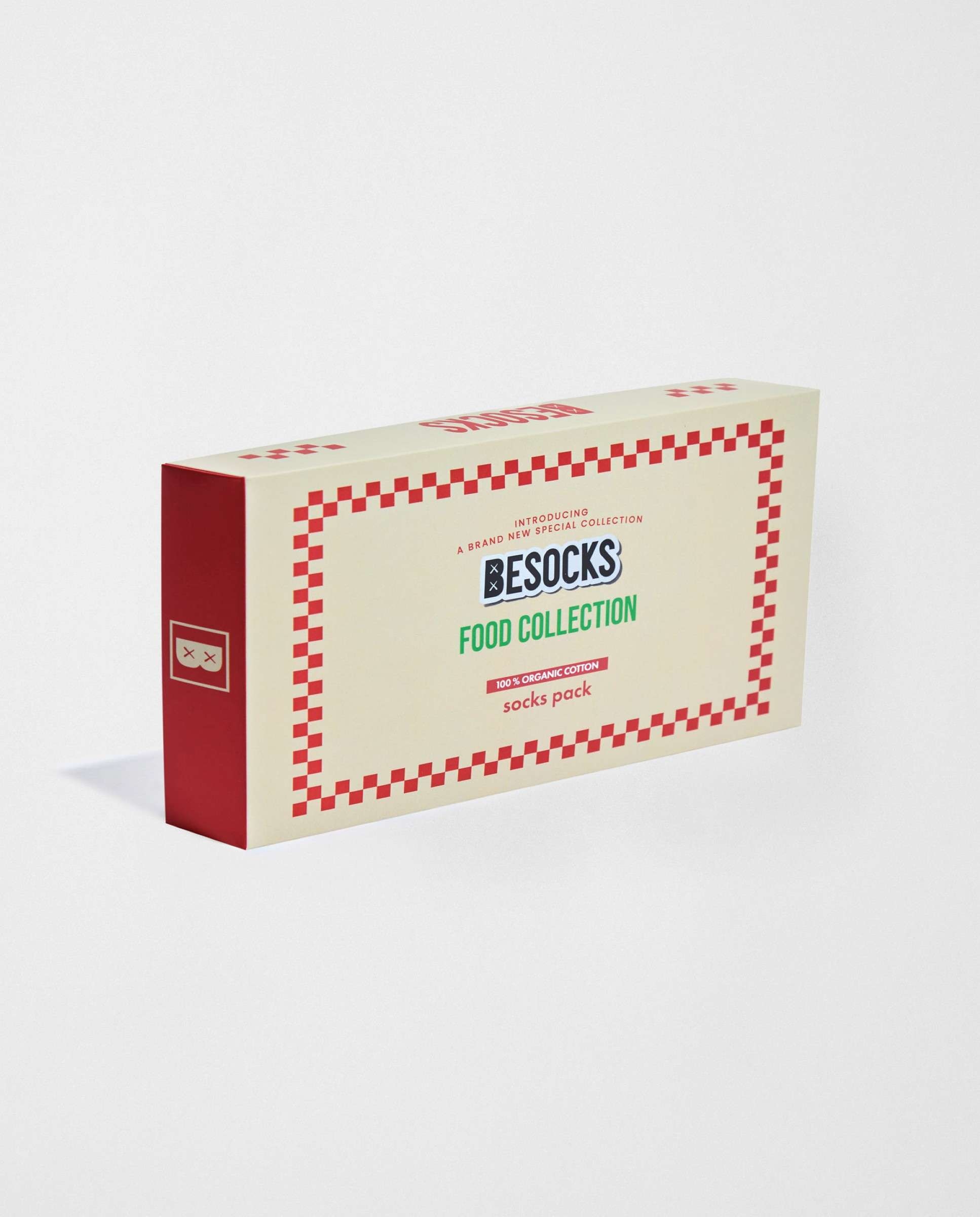 Pack food de 3 pares de calcetines altos de algodón orgánico - Besocks - Multicolor Multicolor-2