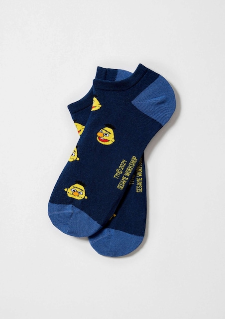 Imagen 0 de Calcetines unisex tobilleros de Barrio Sésamo de algodón orgánico color azul