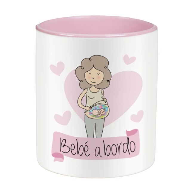 Imagen 0 de Taza con frase y dibujo divertido (Bebé a bordo) Regalo original para MAMÁ - La Mente es Maravillosa