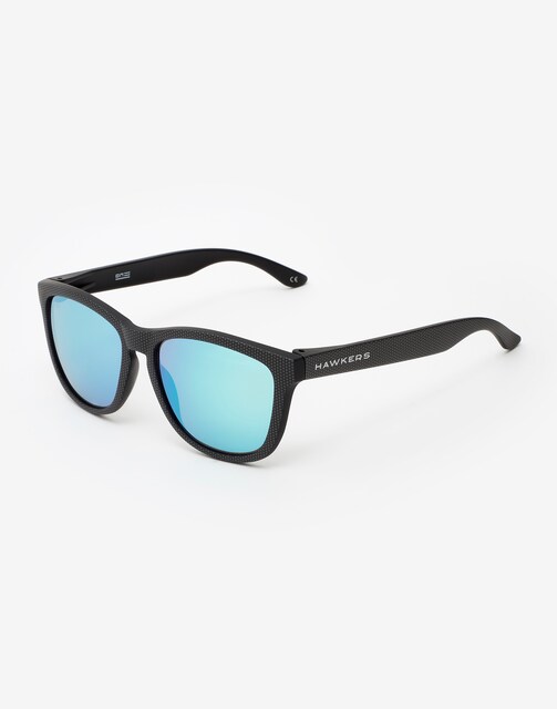 Imagen 0 de Gafas de sol unisex Hawkers con montura cuadrada en negro y cristal polarizado