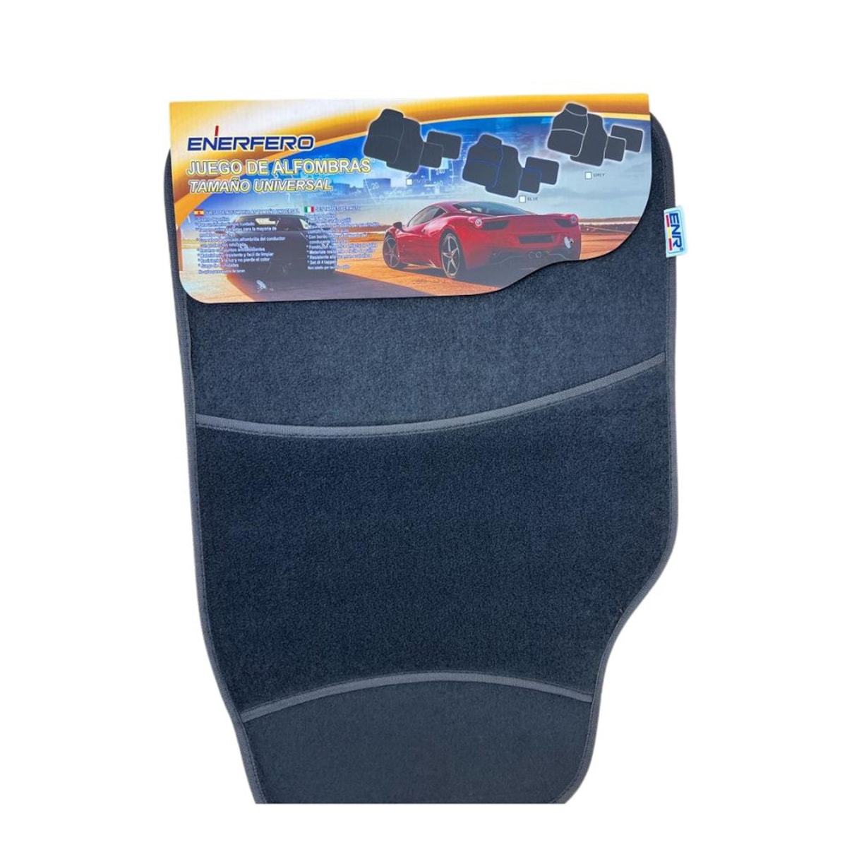 Alfombrillas de coche 4 uds ENR Negro-1