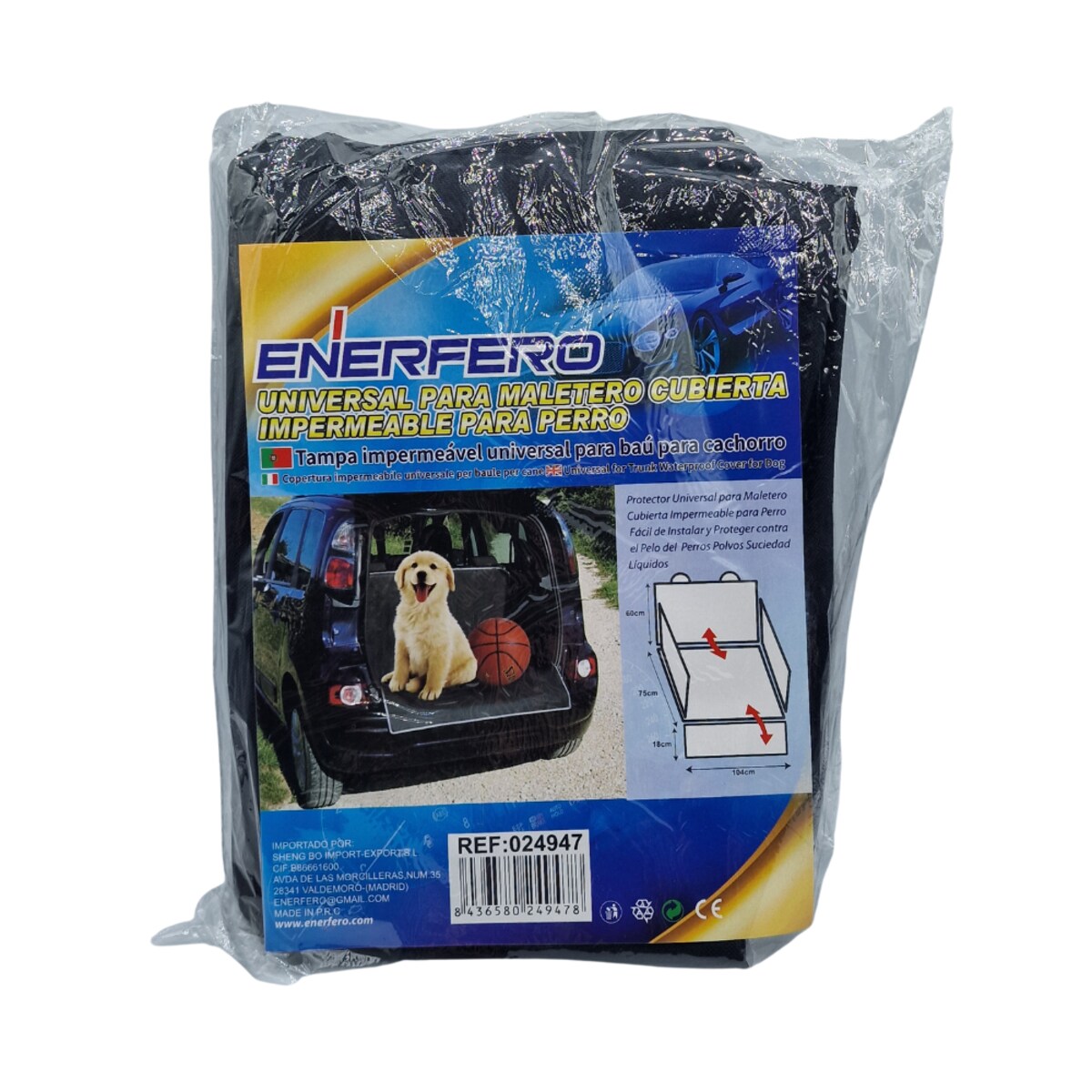 Protector de maletero de coche impermeable para mascotas ENR 1