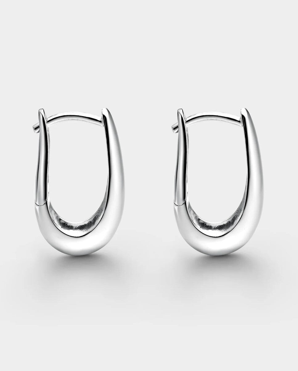 Aros de plata en forma de gota pequeña 15mm Plata-2