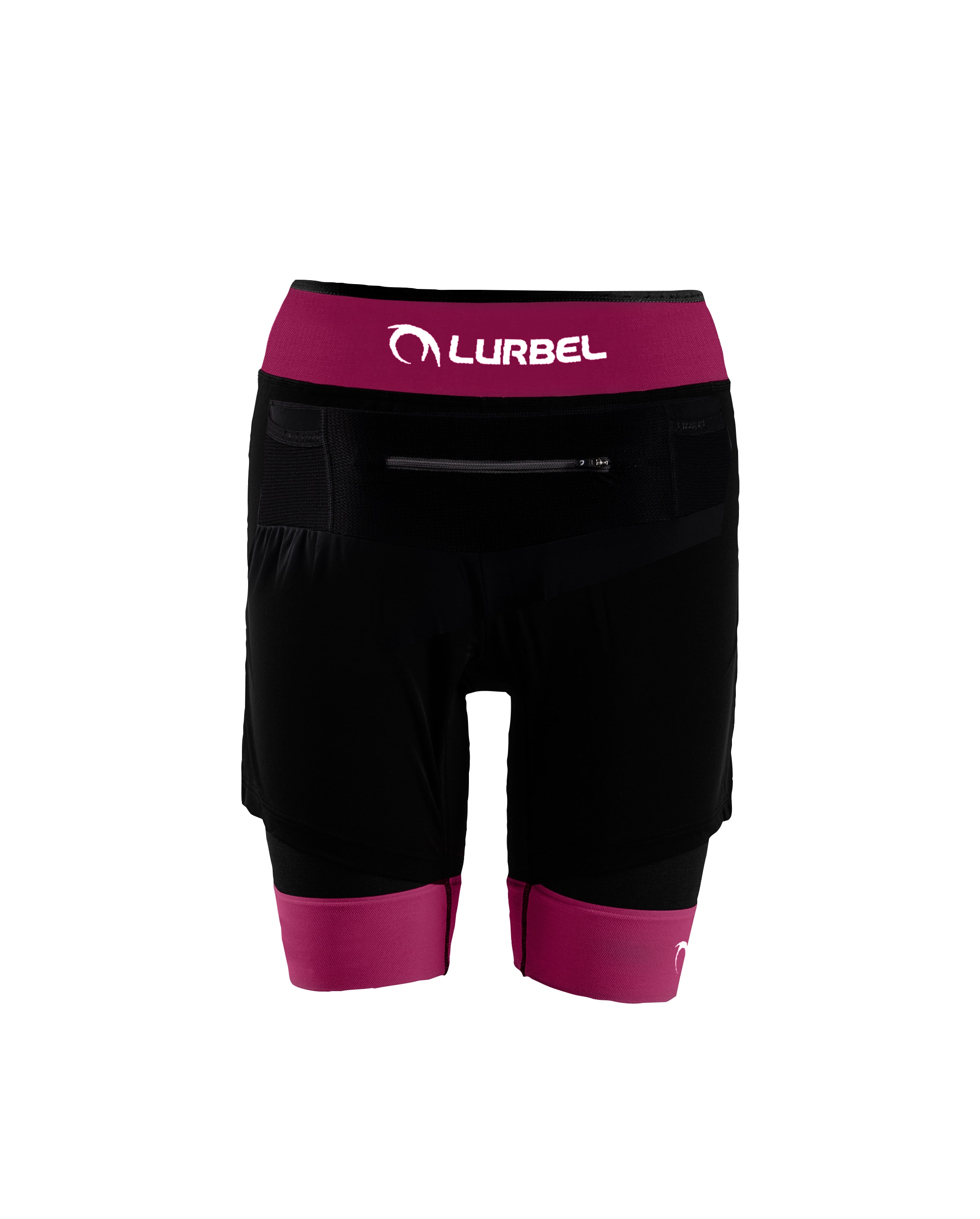 Malla de trail running de mujer Samba Shorts W Lurbel - Negro / Rosa Negro / Rosa-2