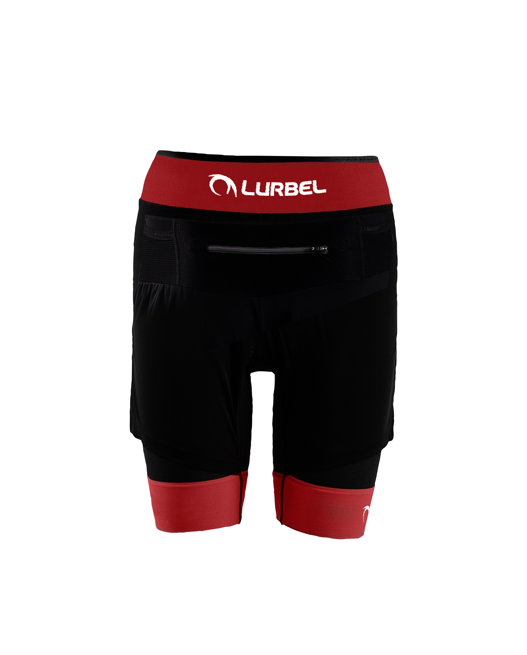 Malla de trail running de mujer Samba Shorts W Lurbel - Negro / Rojo Negro / Rojo-2