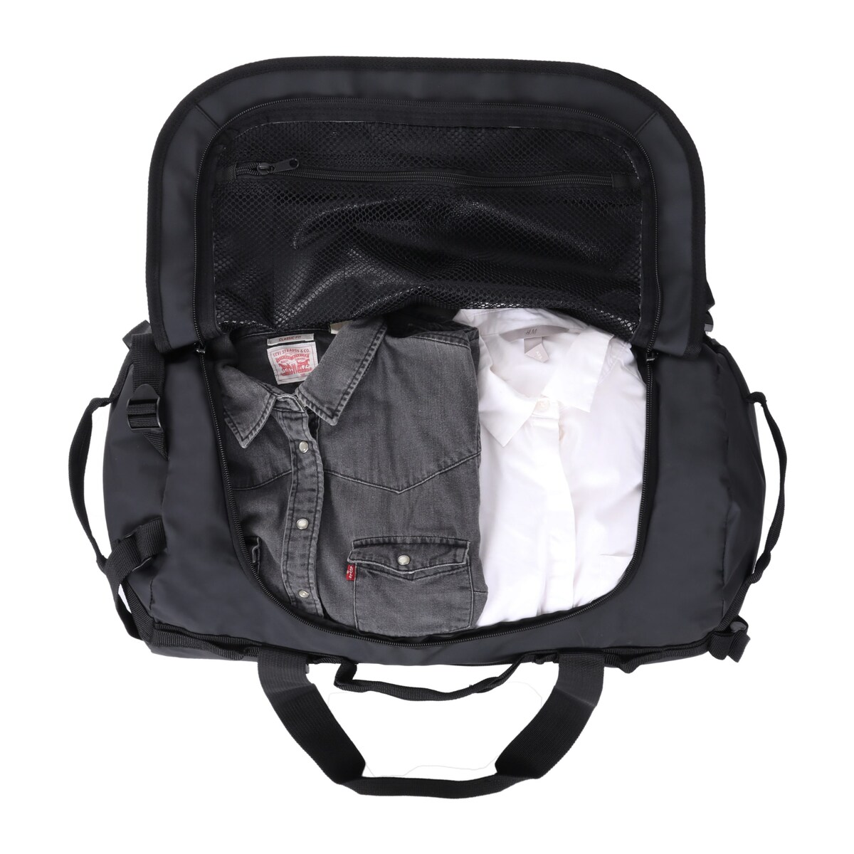 Black Crevice Ski Bag – 190cm Durable Ski & Pole Carrier With Handles & Straps