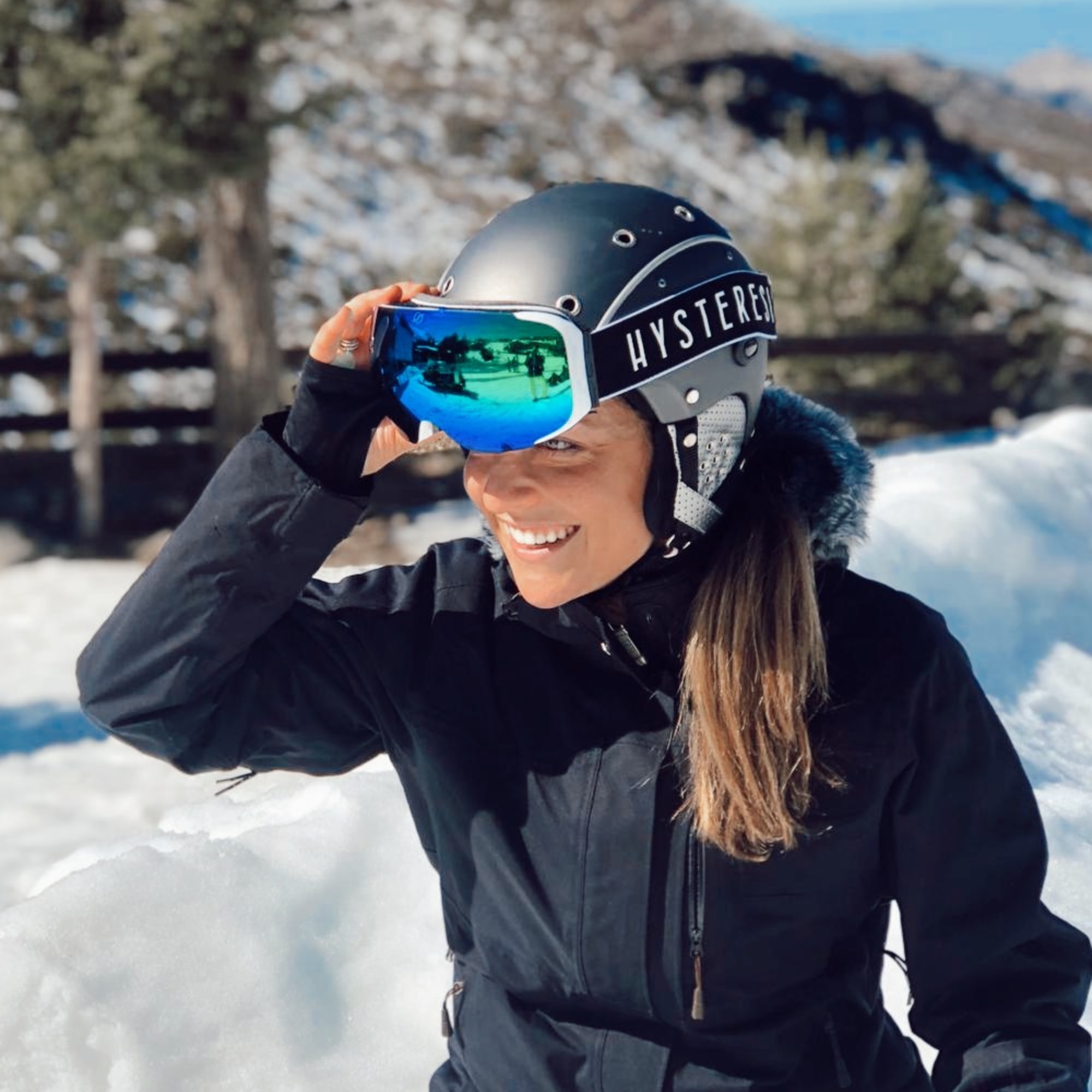 Máscara Magnética de Esquí / Snow Freeride Hysteresis - Azul / Verde Azul / Verde-7