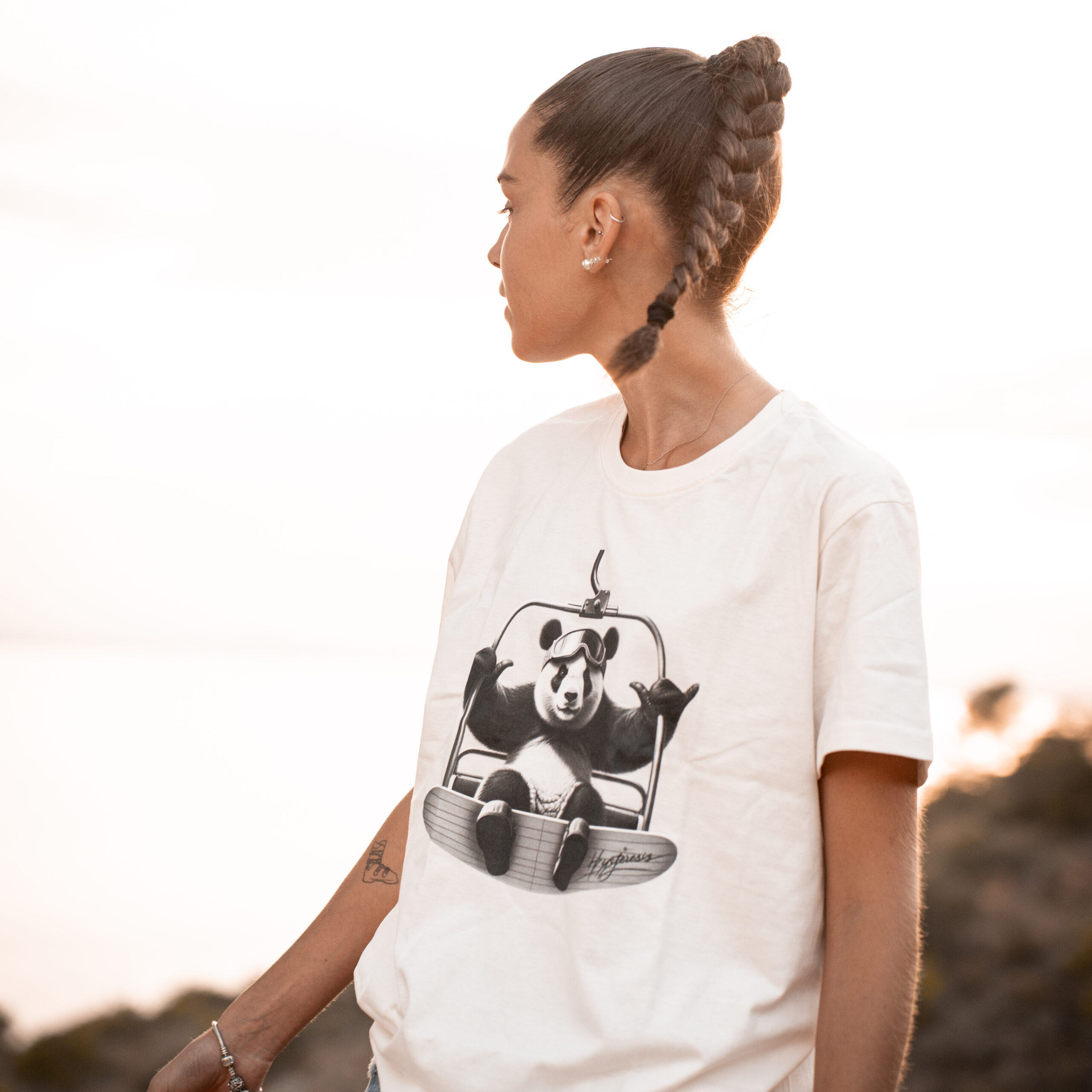 Camiseta unisex Panda Telesilla Vintage Hysteresis - Beige Beige-2