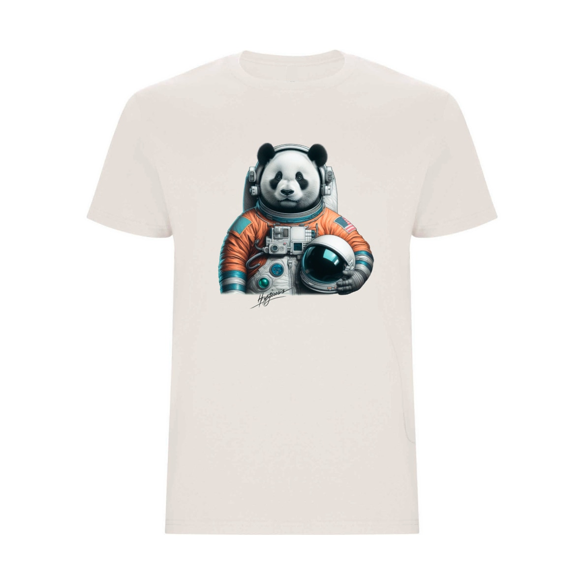 Imagen 0 de Camiseta unisex Panda Astronauta Vintage Hysteresis Beige
