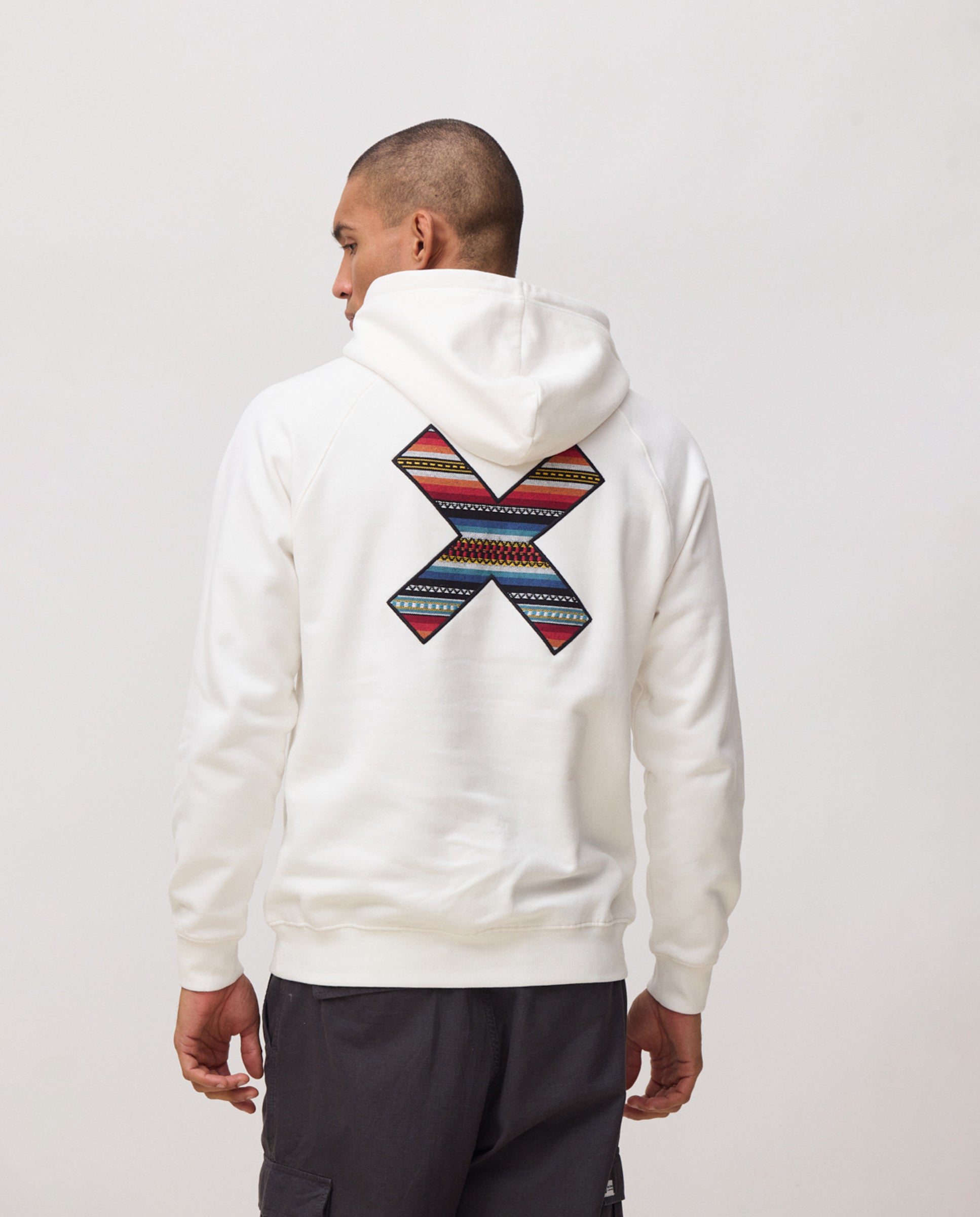 Sudadera con capucha de hombre de 100% algodón orgánico classic - Blue Banana - Blanco roto Blanco roto-2