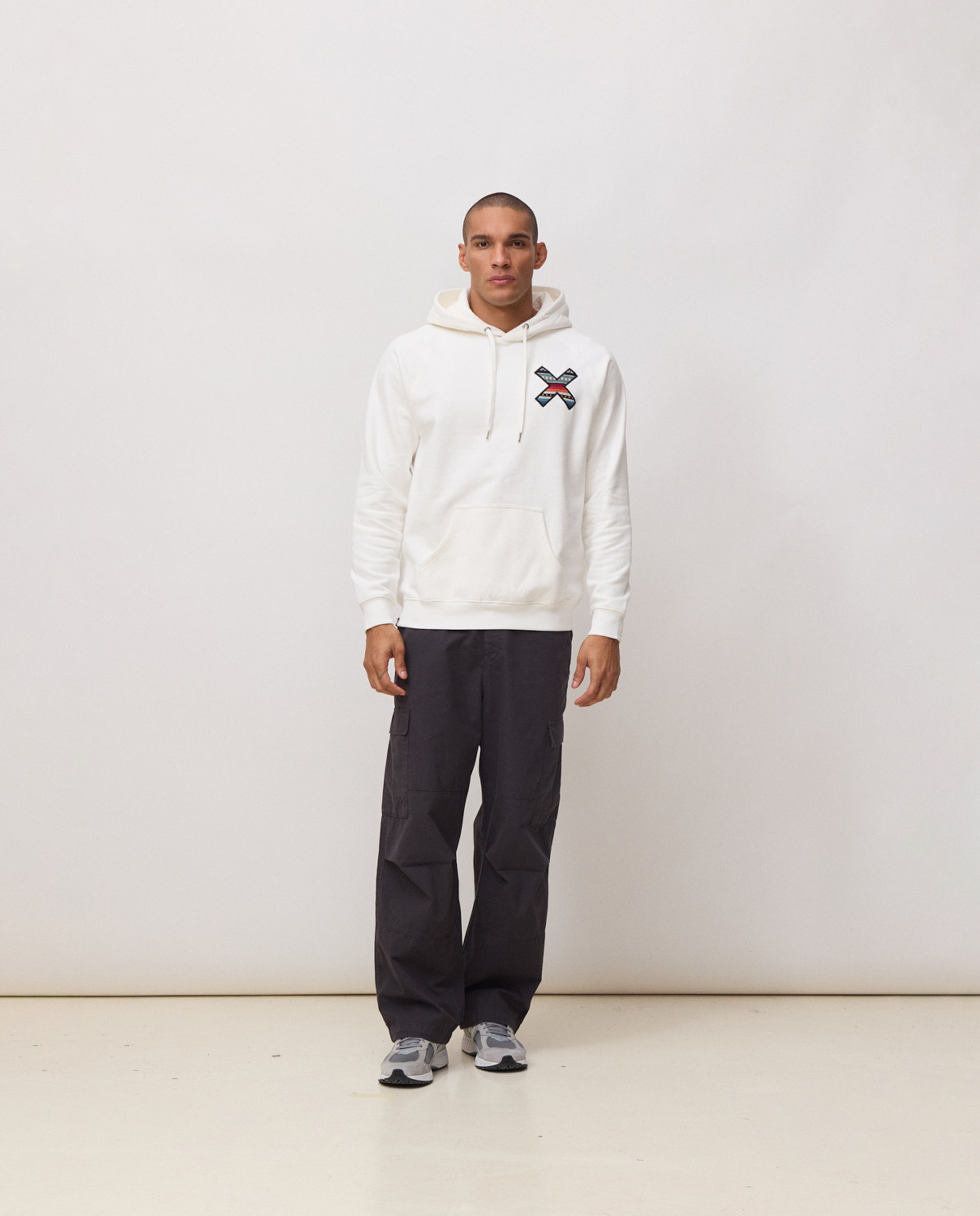 Sudadera con capucha de hombre de 100% algodón orgánico classic - Blue Banana - Blanco roto Blanco roto-3