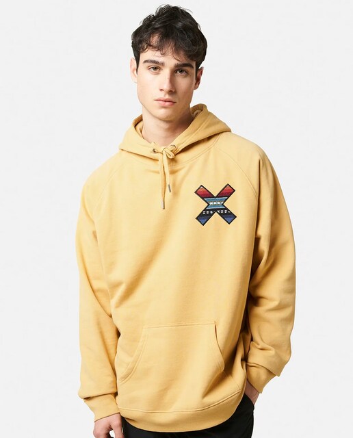 Imagen 0 de Sudadera de hombre con capucha color amarilla