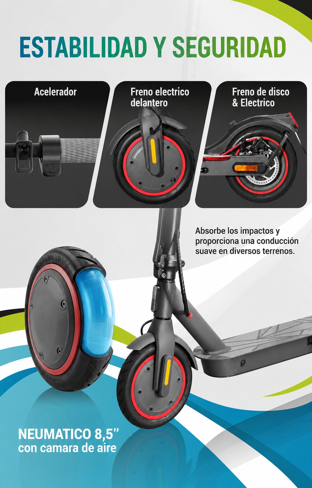 Patinete eléctrico Mascooter S1 - Negro Negro-3