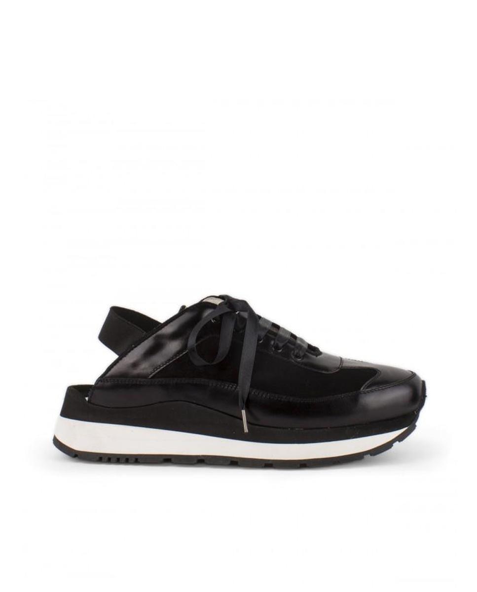 Roberto Ley - Zapatillas deportivas de mujer de piel color negro.