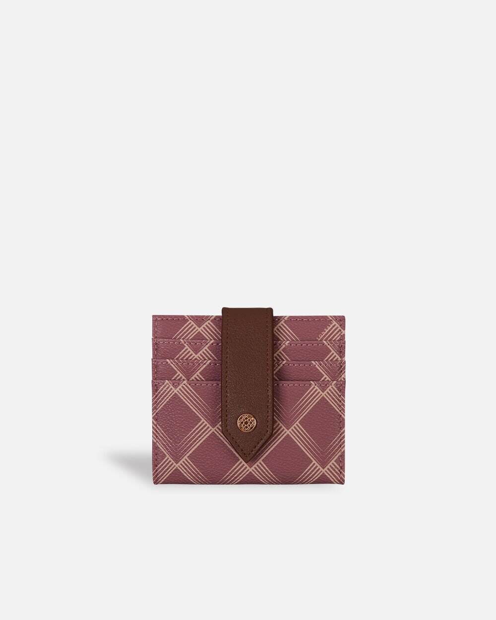 Billetera cuadrada kensington con cierre - Lonbali - Rosa Rosa-1