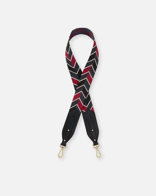 Imagen 0 de Correa de bolso en estampado zigzag