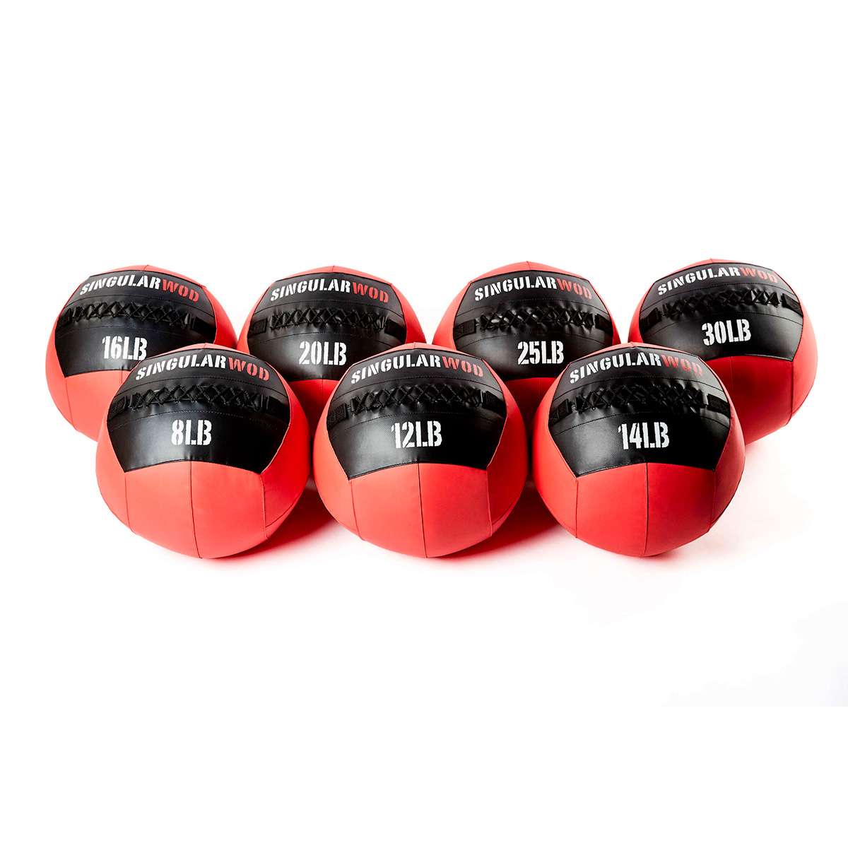 Balón medicinal Élite de entrenamiento funcional 30 Lb Singularwod - Rojo Rojo-3