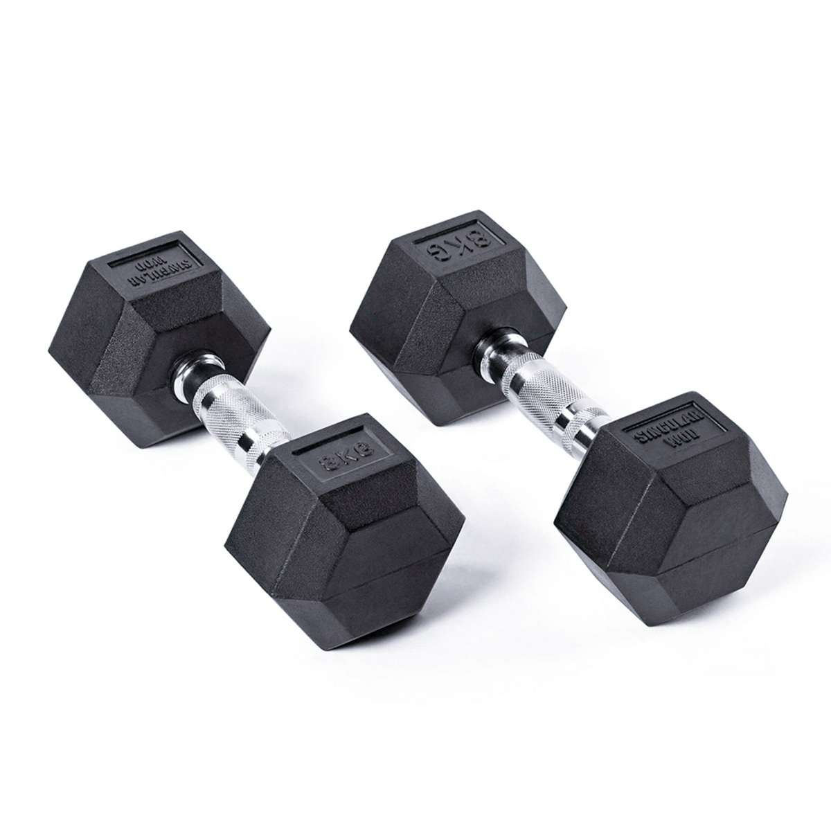 Mancuerna hexagonal individual Dumbbell Singularwod - Negro Negro-2