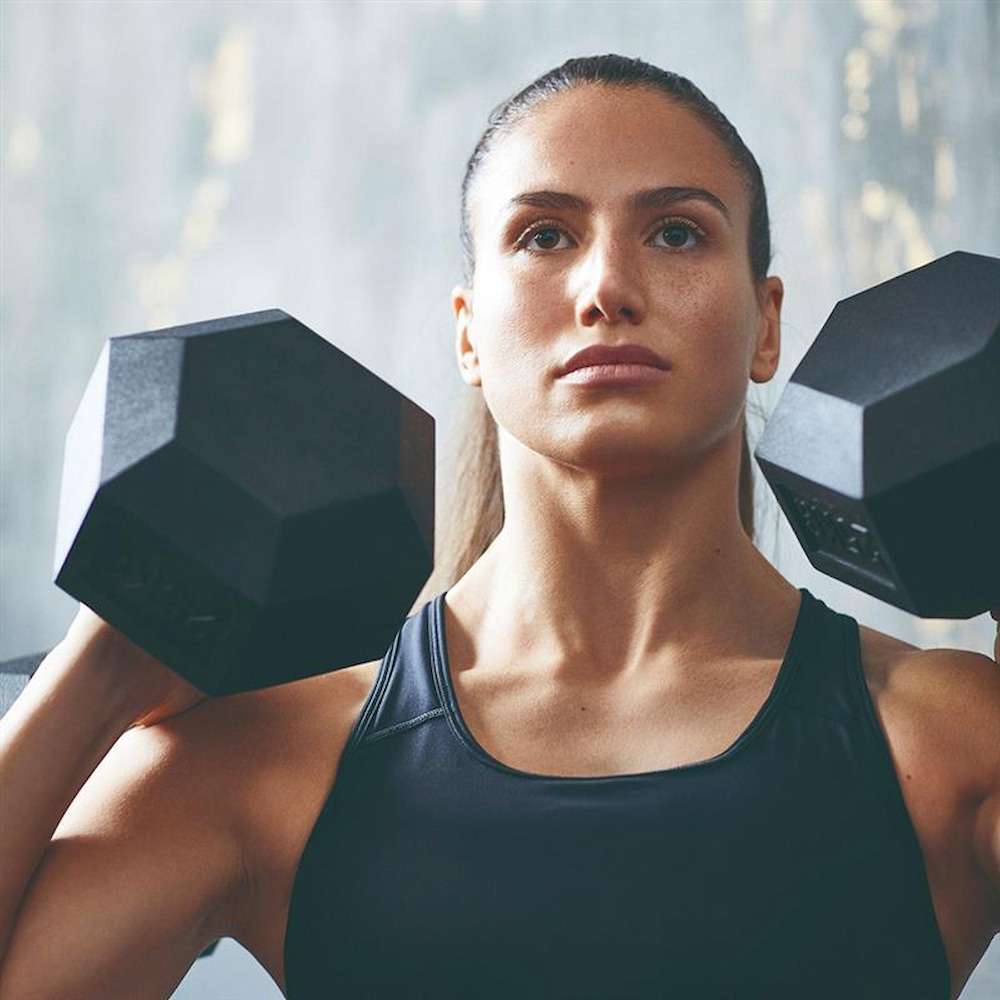 Mancuerna hexagonal individual Dumbbell Singularwod - Negro Negro-5