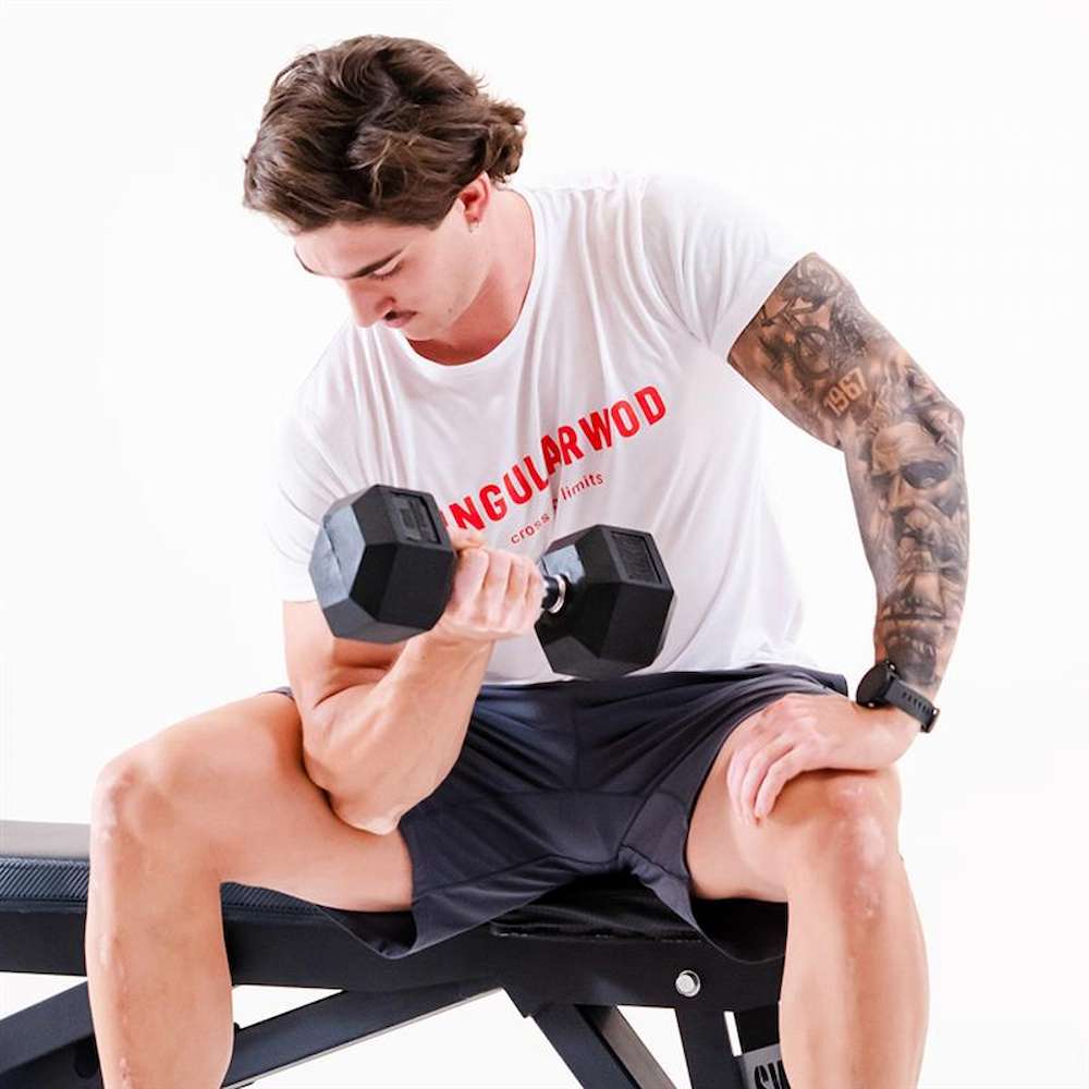 Mancuerna hexagonal individual Dumbbell Singularwod - Negro Negro-6