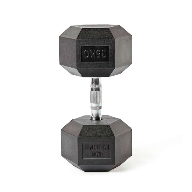 Imagen 0 de Mancuerna Hexagonal Individual Dumbbell De 35 Kg SingularWod
