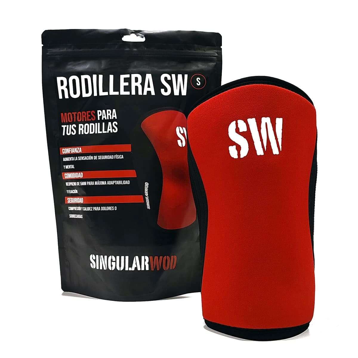 Imagen 2 de Rodillera para soporte adicional Singularwod - Rojo Rojo