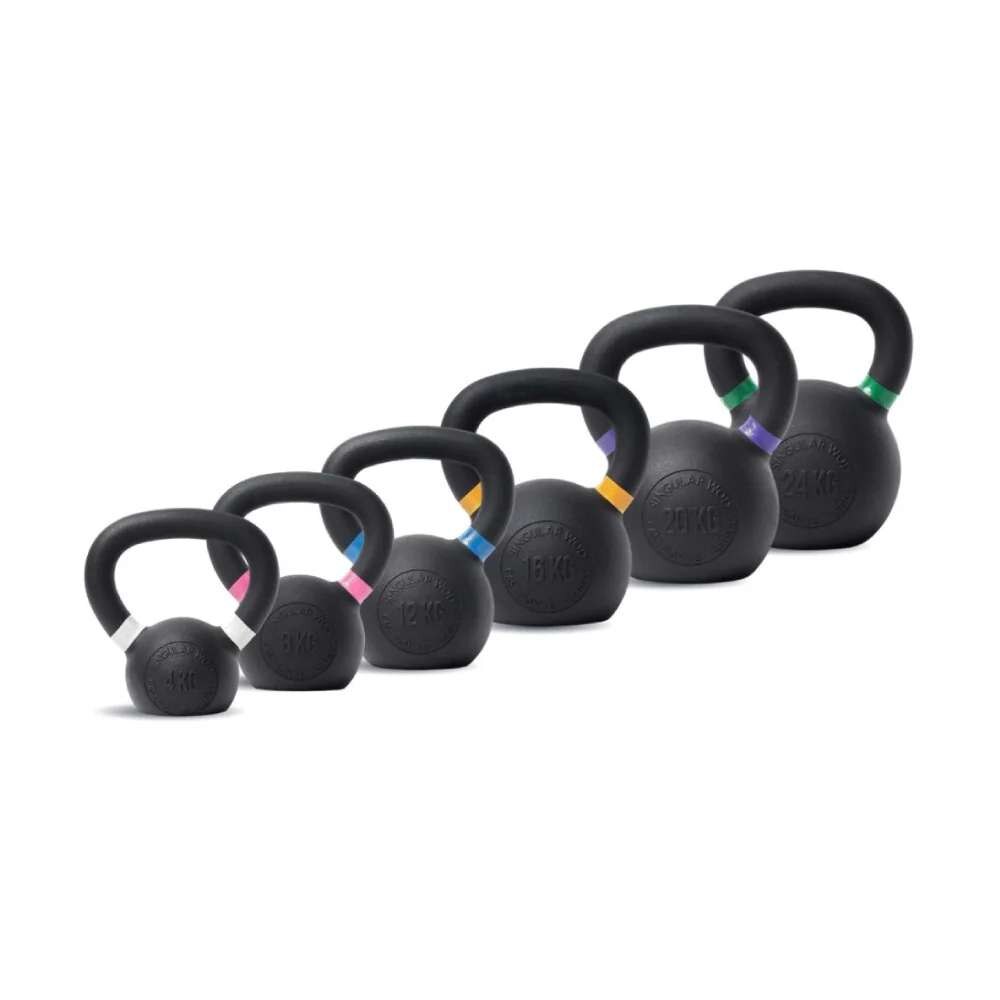Pesa rusa Kettlebell Cast Iron Singularwod - Negro Negro-3